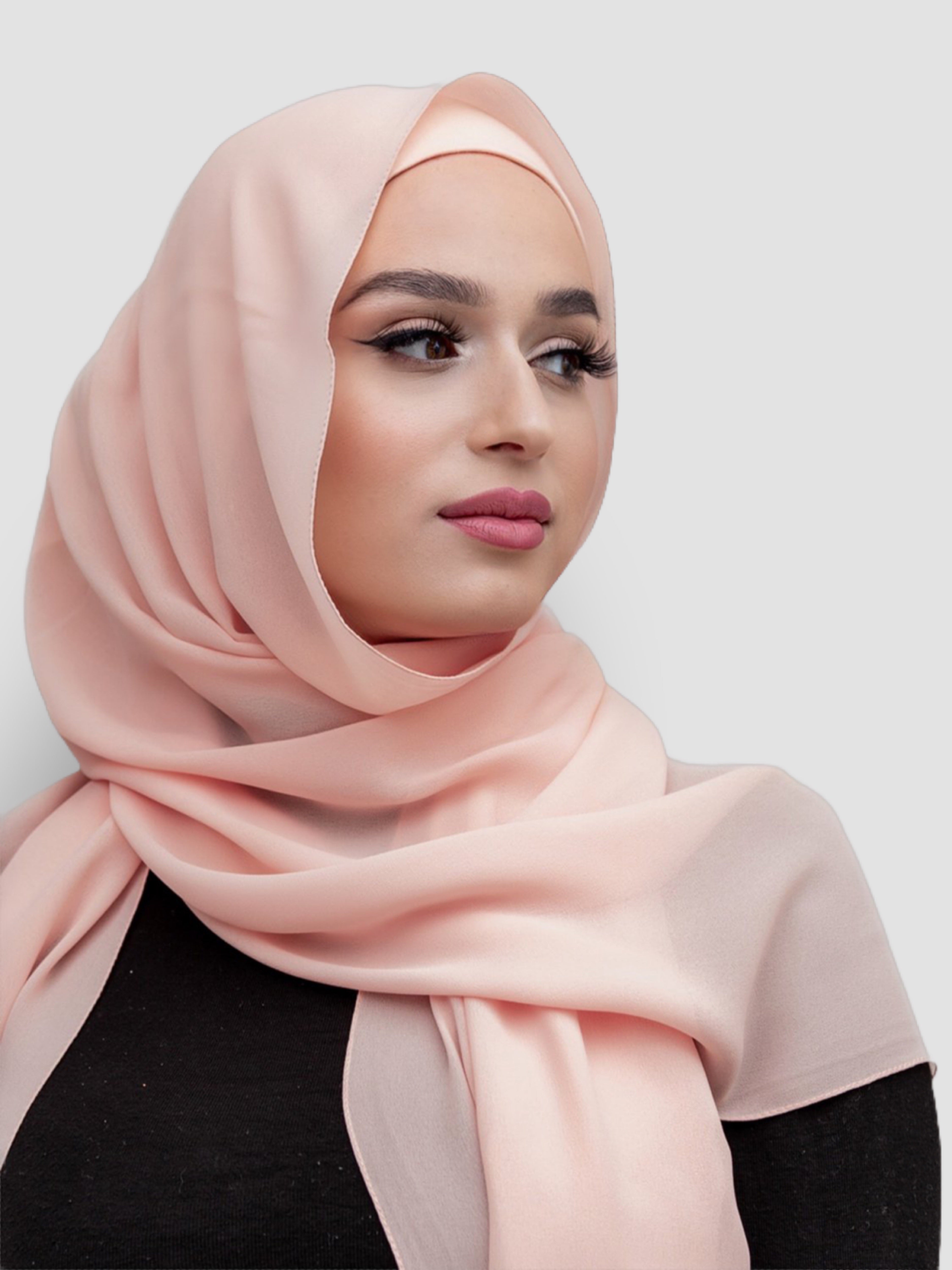 Elegant crepe georgette hijab soft sheer fabric modest fashion scarf