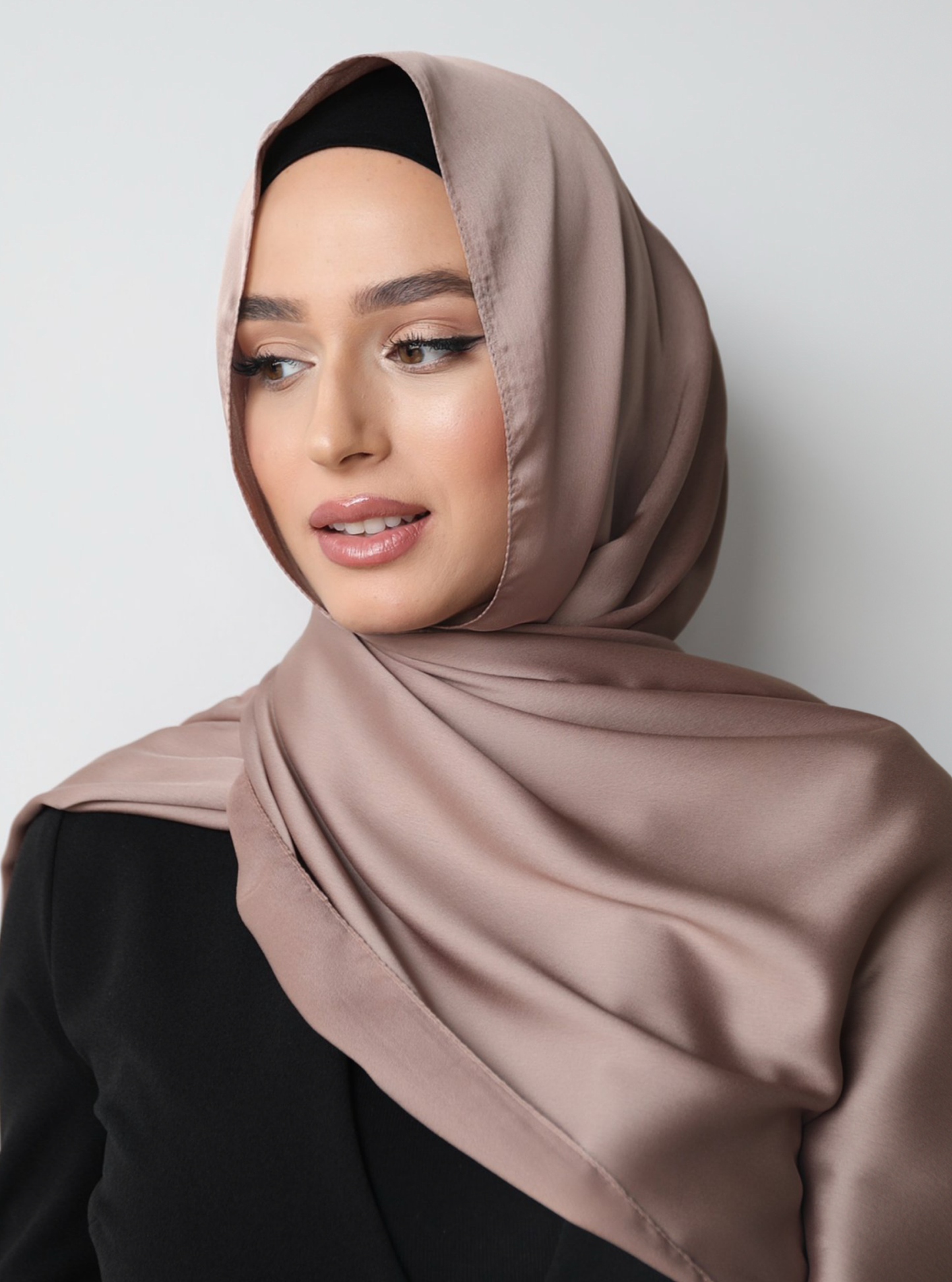 SILK LOOK HIJAB- DUSTY ROSE