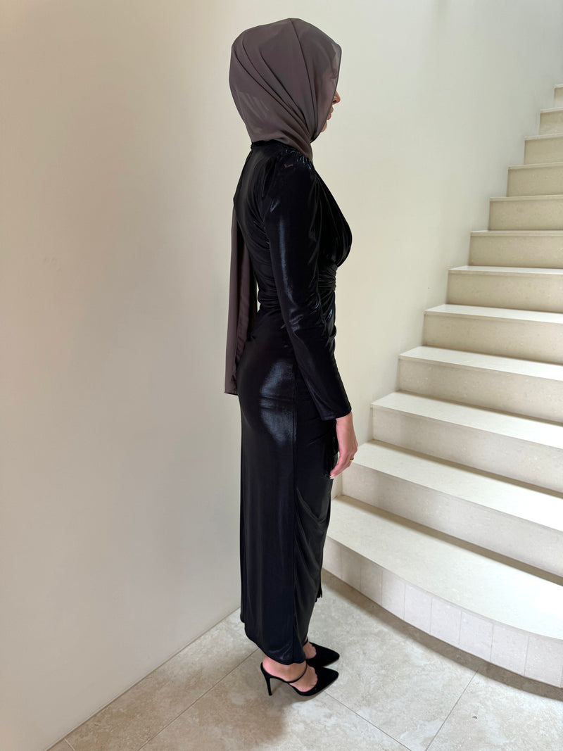 LINA METALLIC FORMAL DRESS