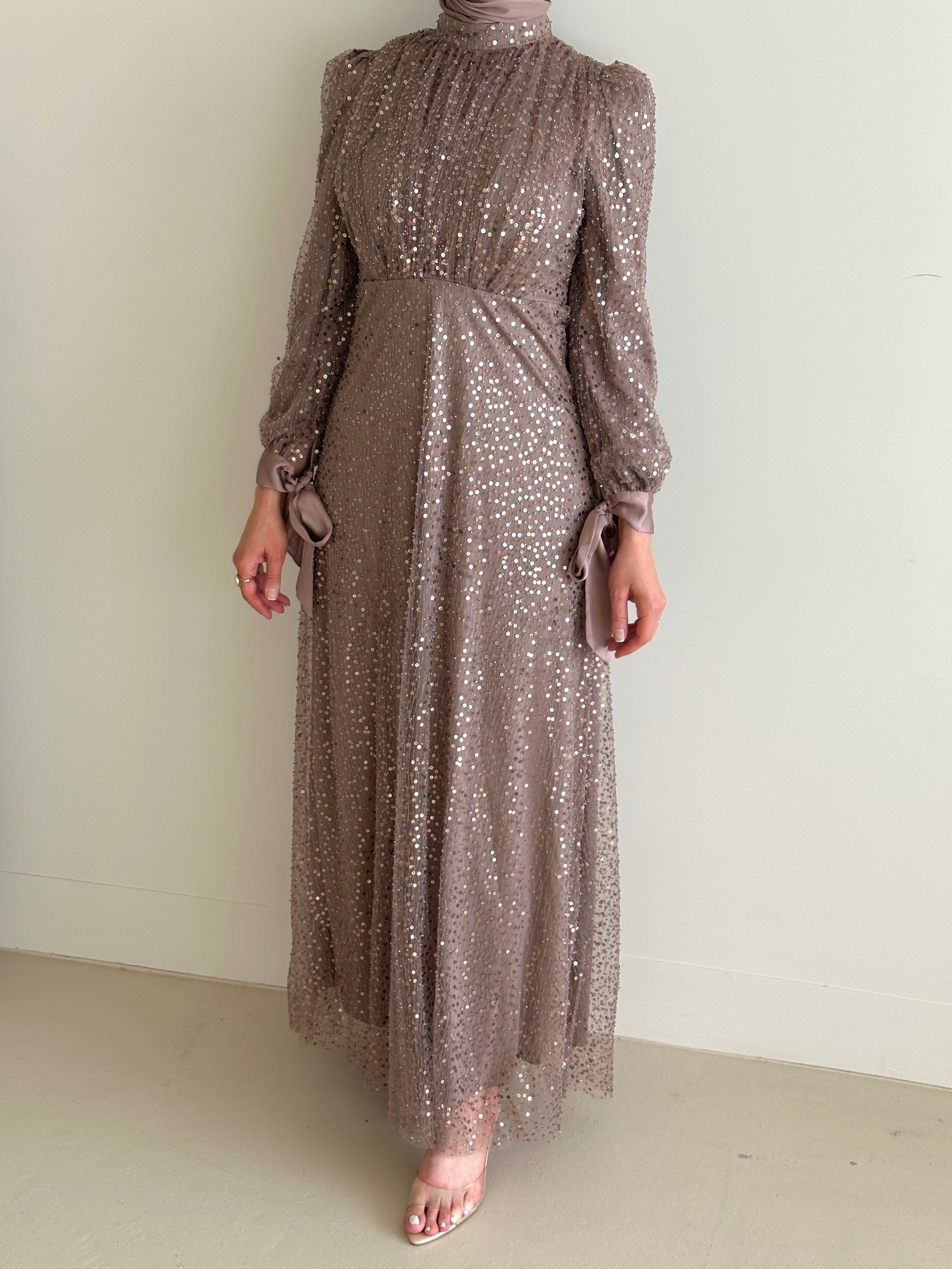 JANA FORMAL DRESS- MOCHA