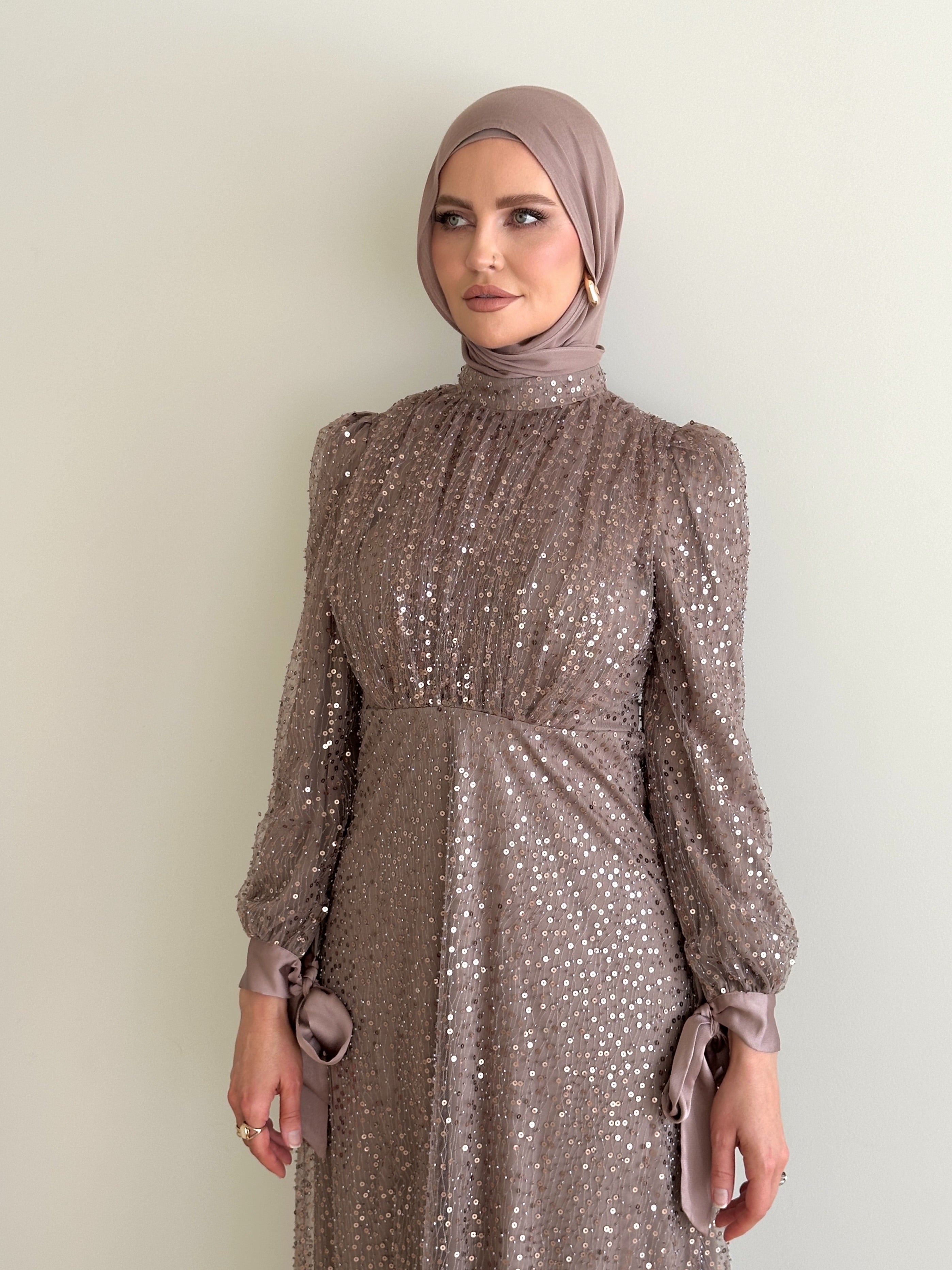 JANA FORMAL DRESS- MOCHA