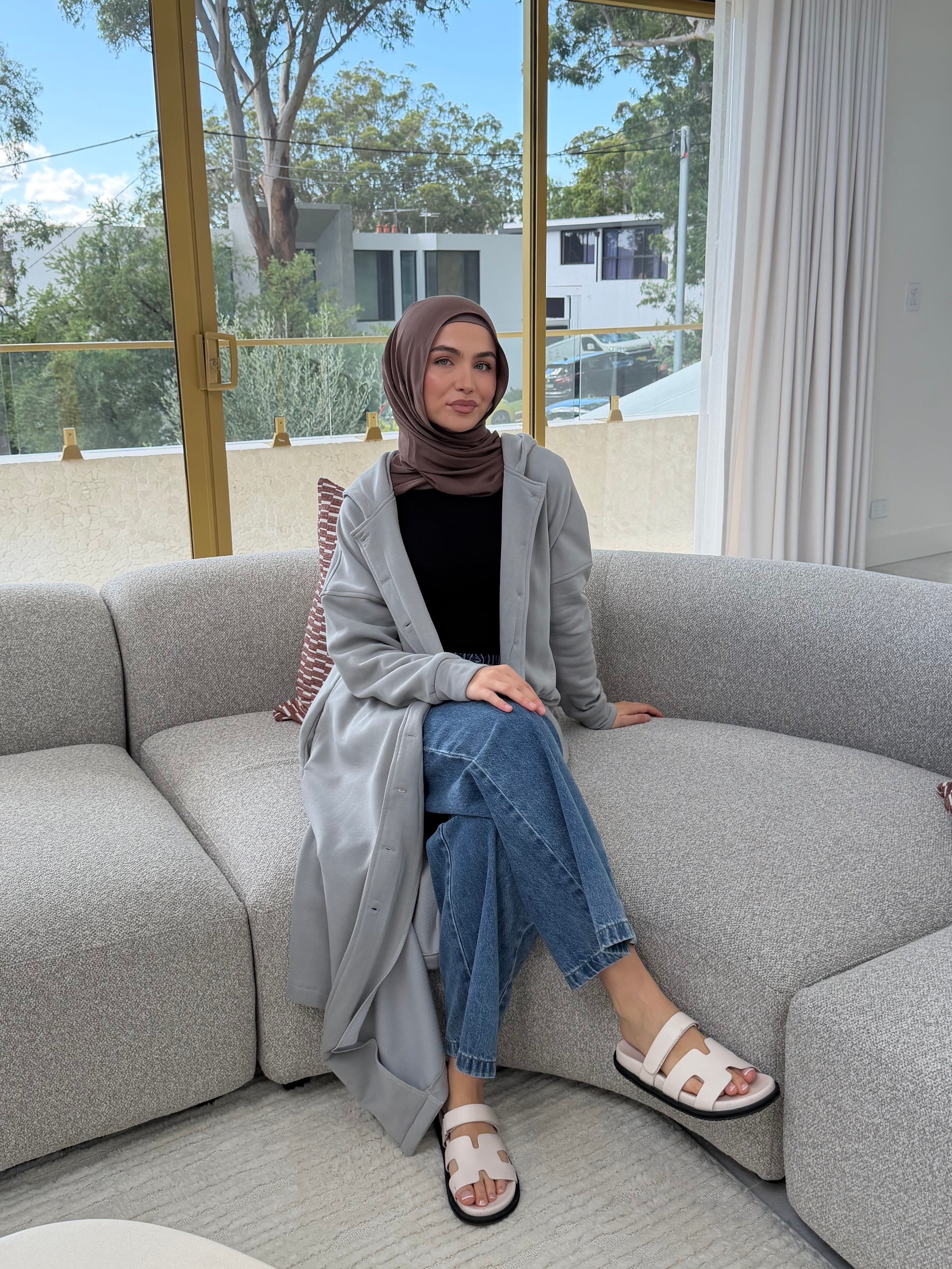 FLOOR LENGTH HOODED JACKET
