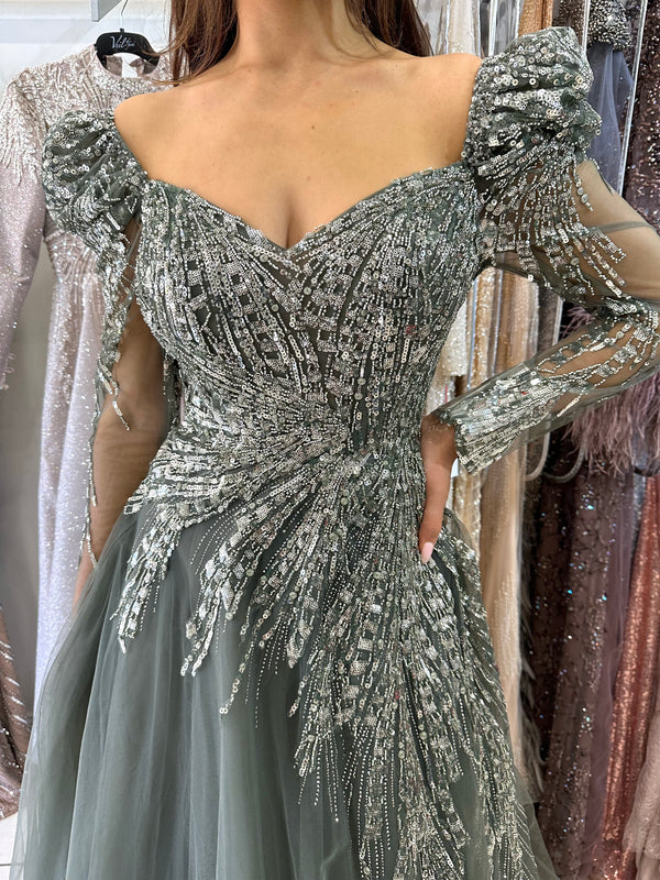 SANDRA BEADED GOWN