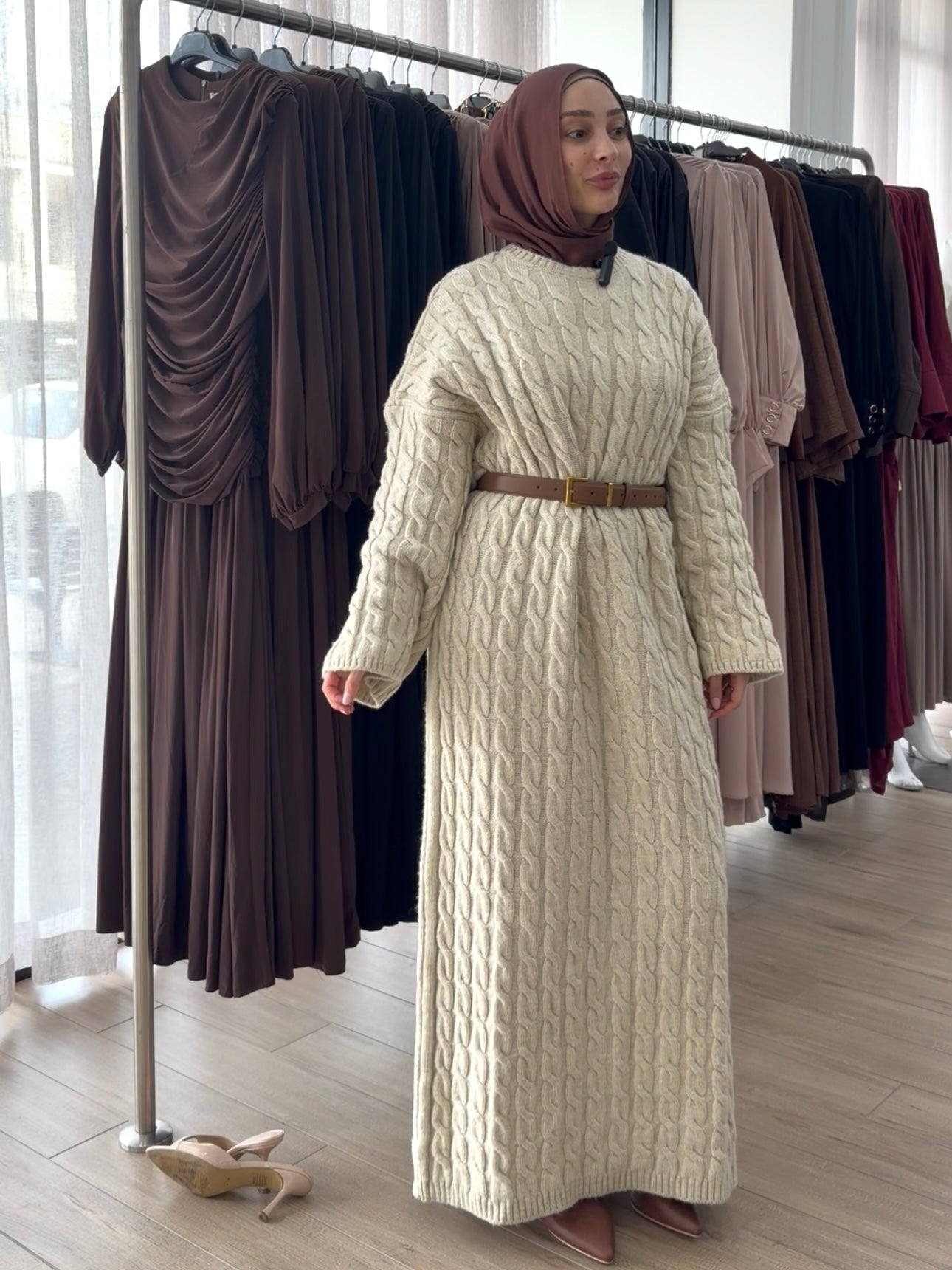 CABLE WOOL DRESS