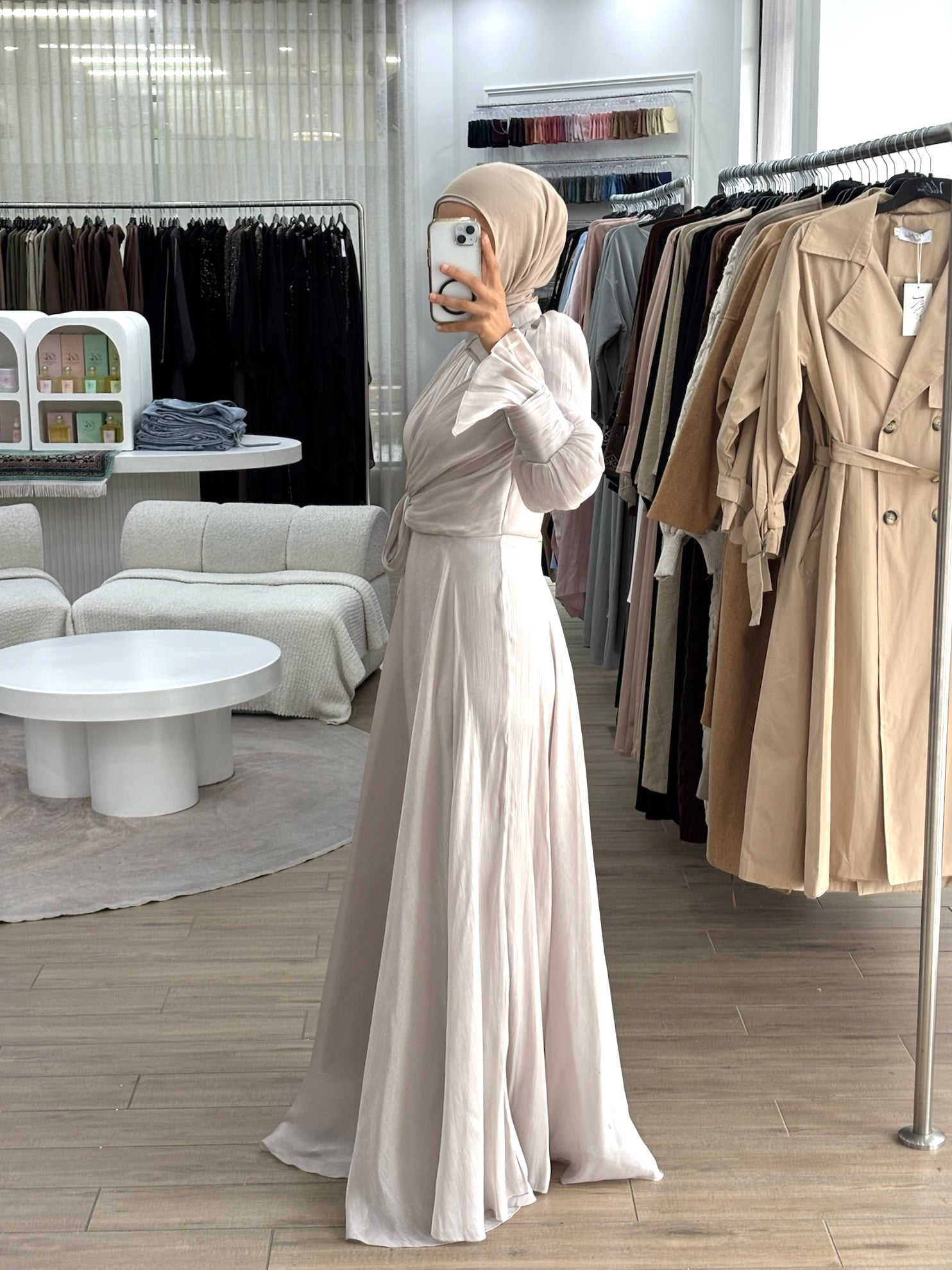 HODA FORMAL DRESS - STONE