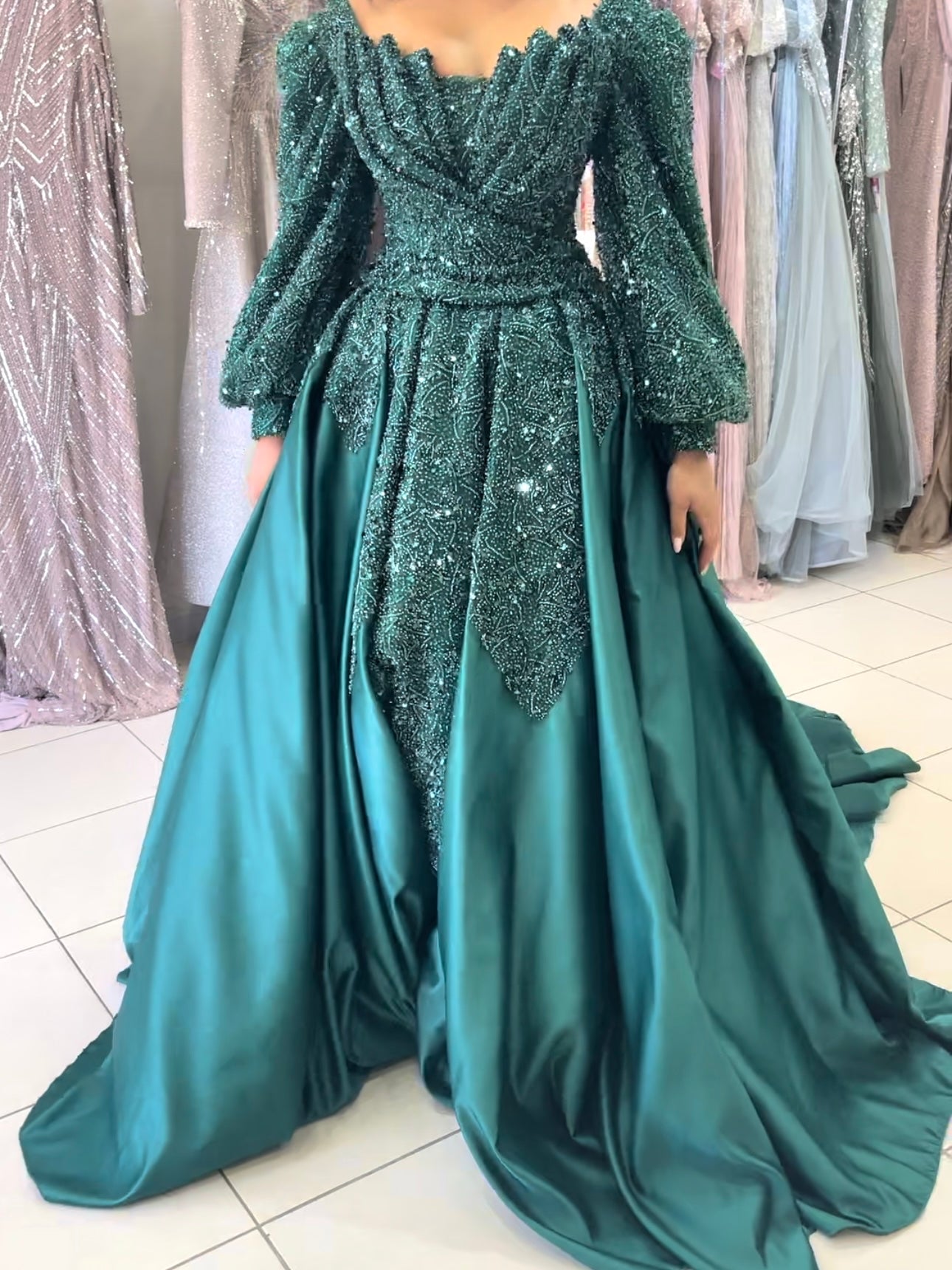 EMERALD HIRE BALLGOWN