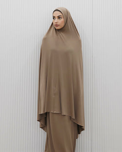 LARGE SIGNATURE JILBAB- MOCHA