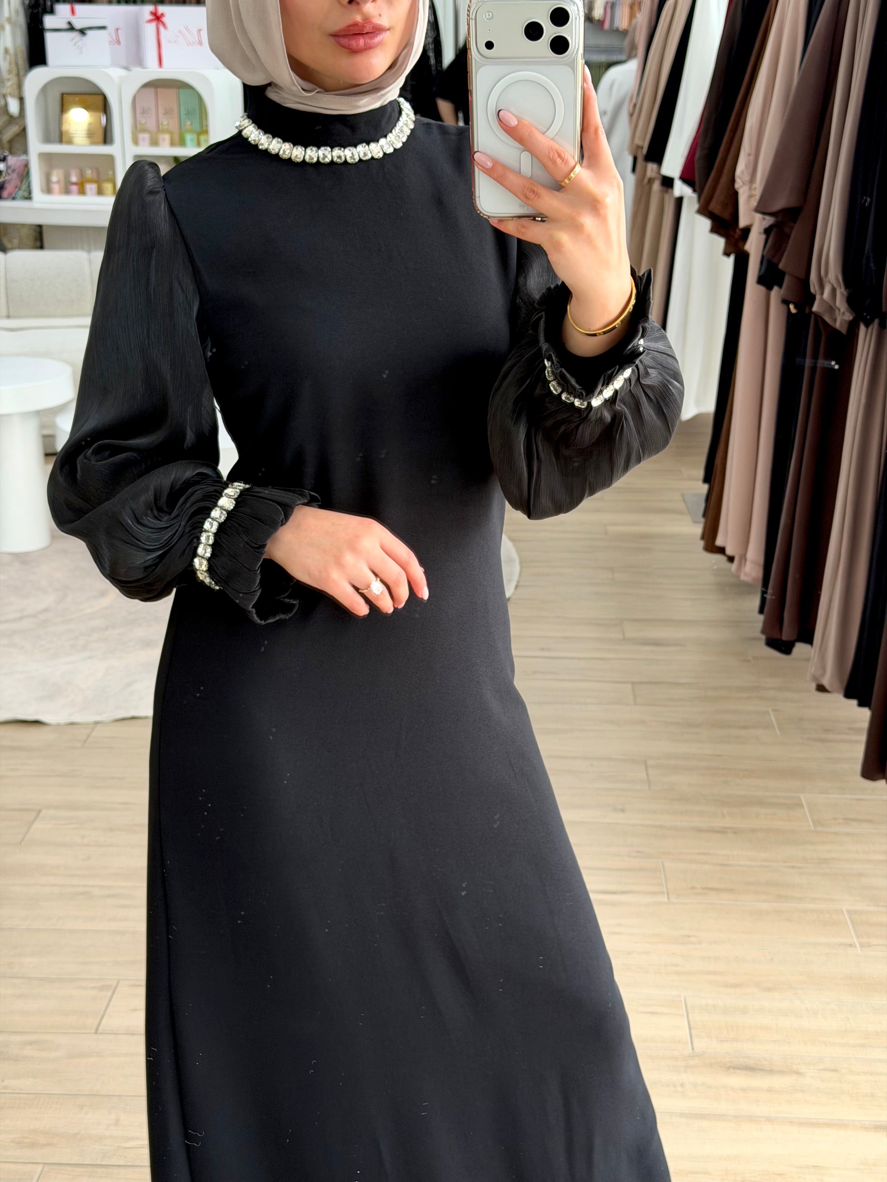 JEWEL LUXE DRESS- BLACK