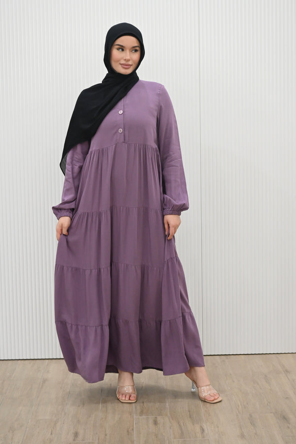 COTTON DRESS-PURPLE