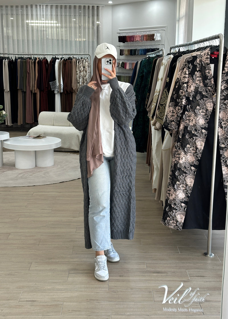 SAFAA CABLE STITCH CARDIGAN