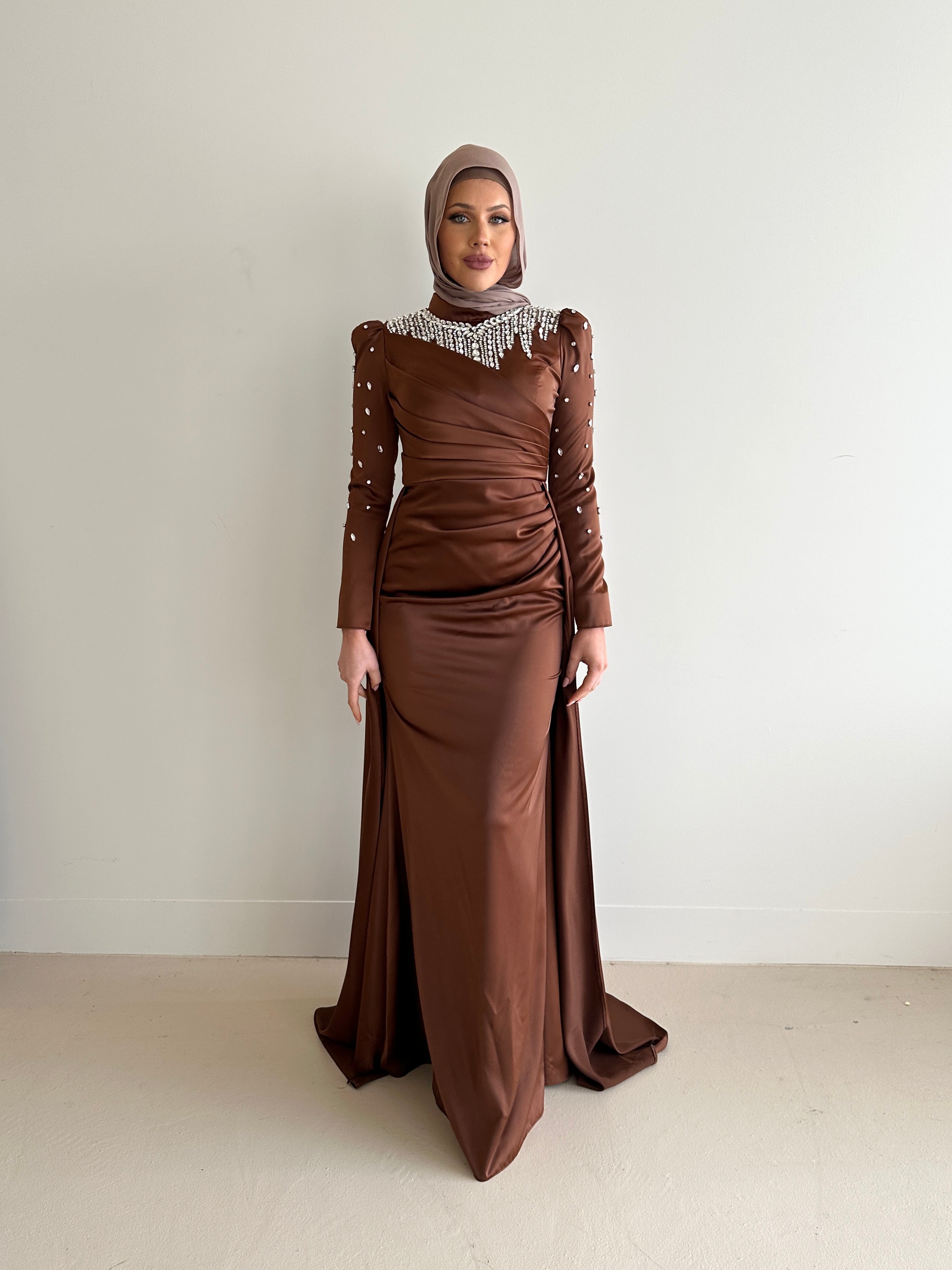 LOUJANE JEWEL DRESS-TAN