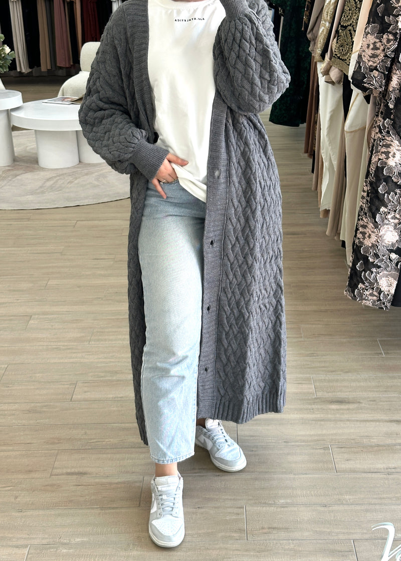 SAFAA CABLE STITCH CARDIGAN