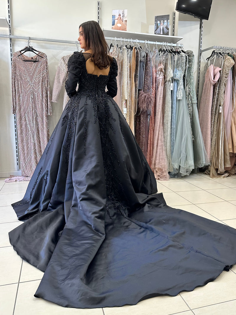 BLACK HIRE BALLGOWN