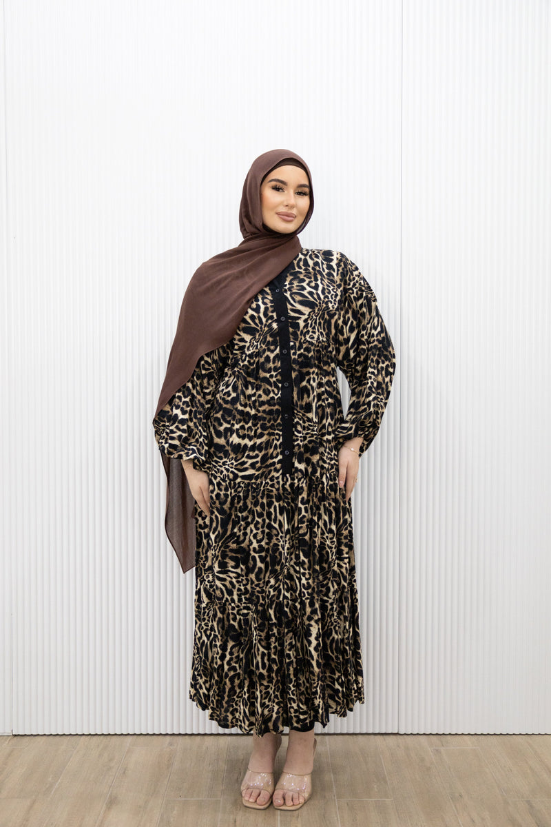 LEOPARD COTTON DRESS