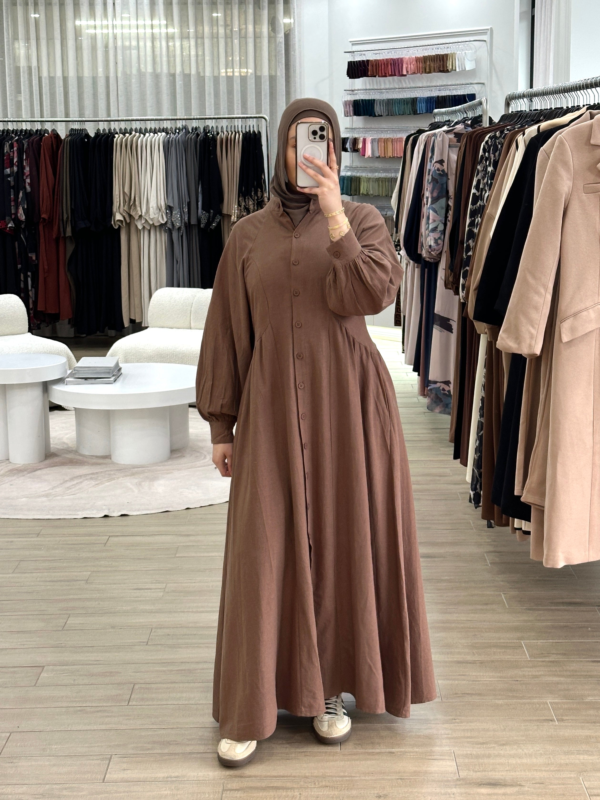 AQILLA BUTTON DRESS