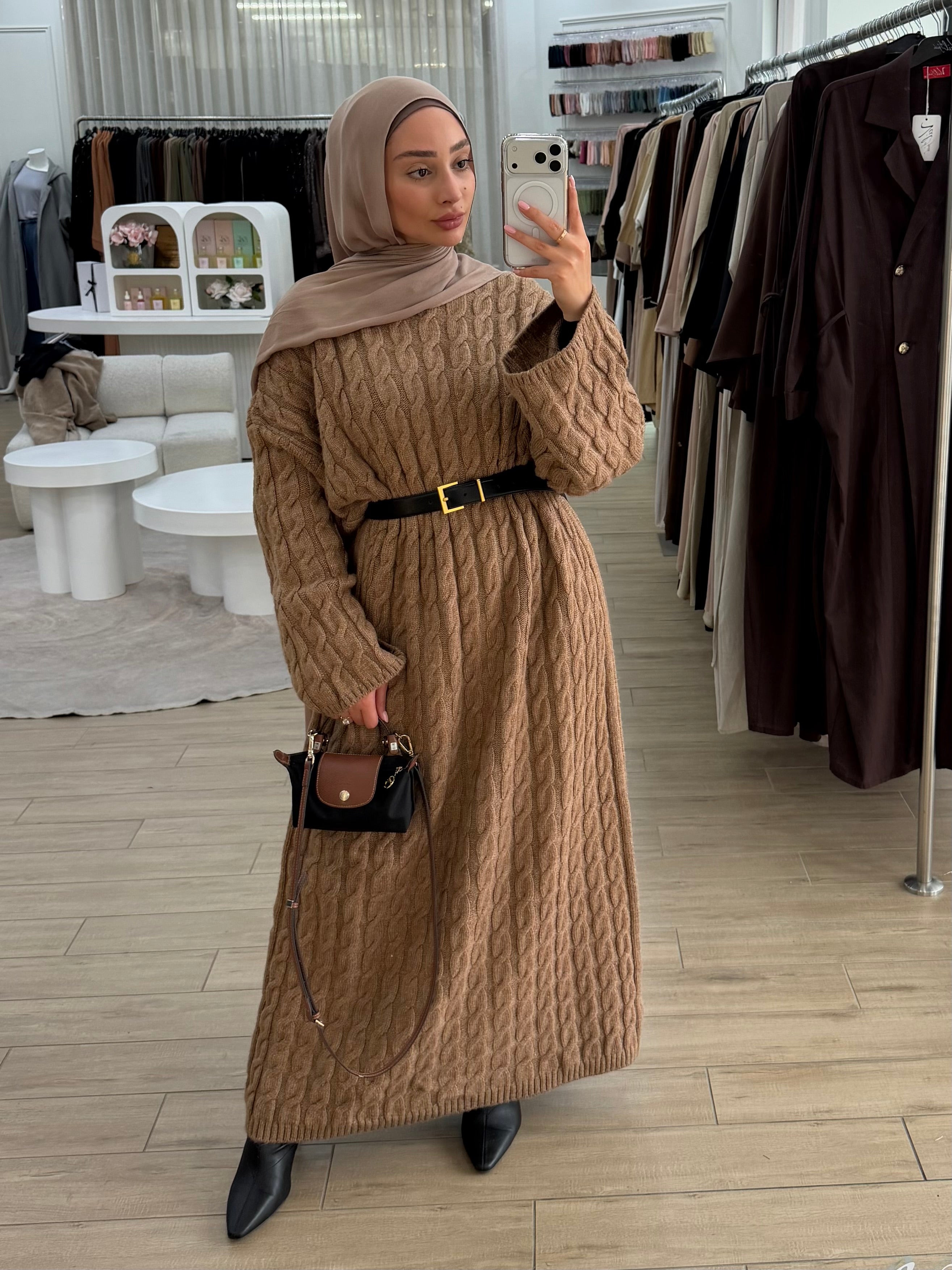 CABLE WOOL DRESS