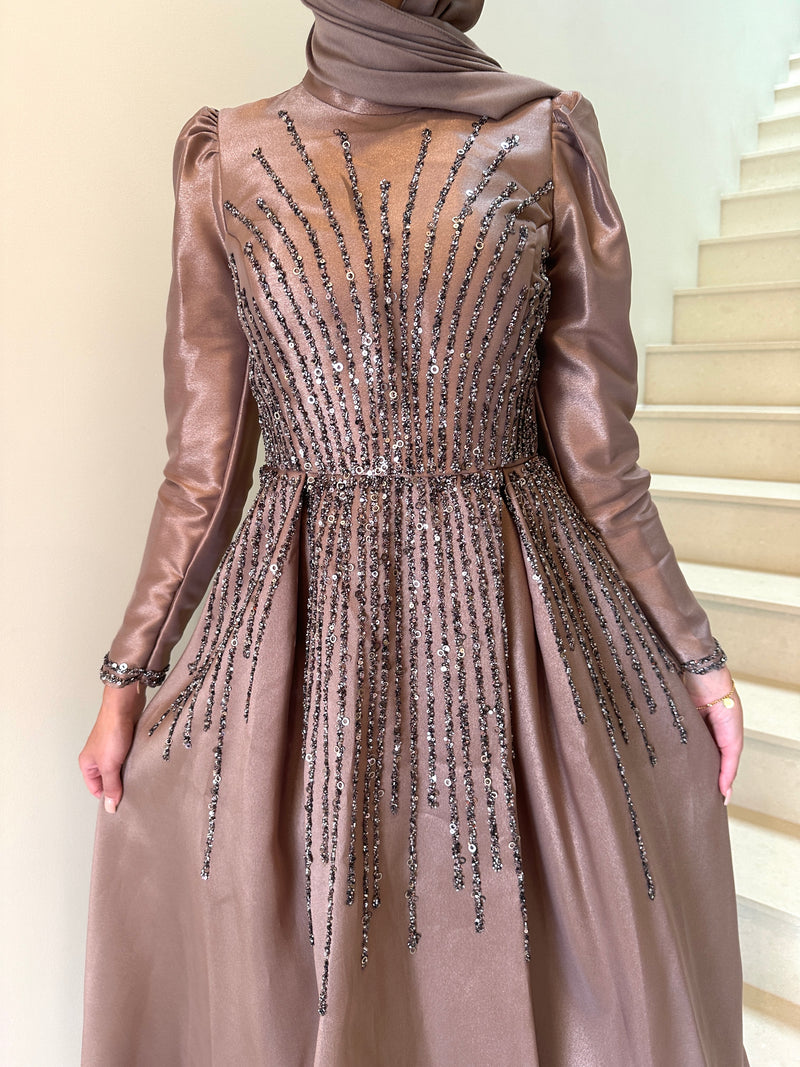 SHAIMA FORMAL DRESS- MAUVE