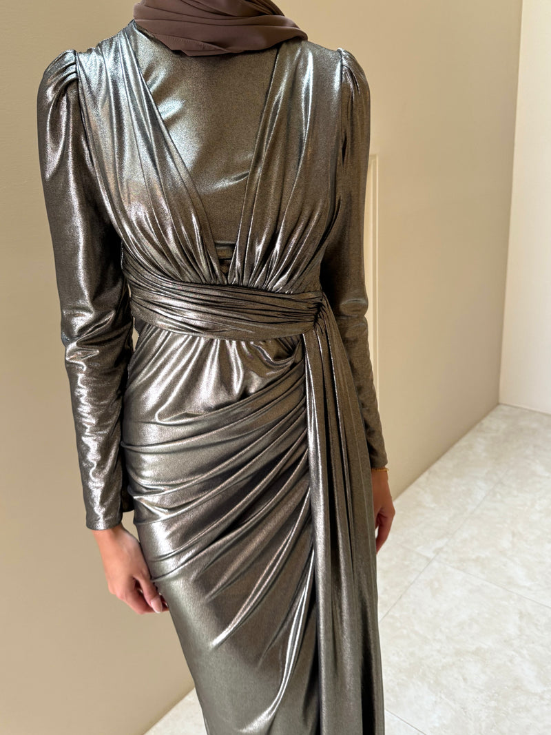 LINA METALLIC FORMAL DRESS