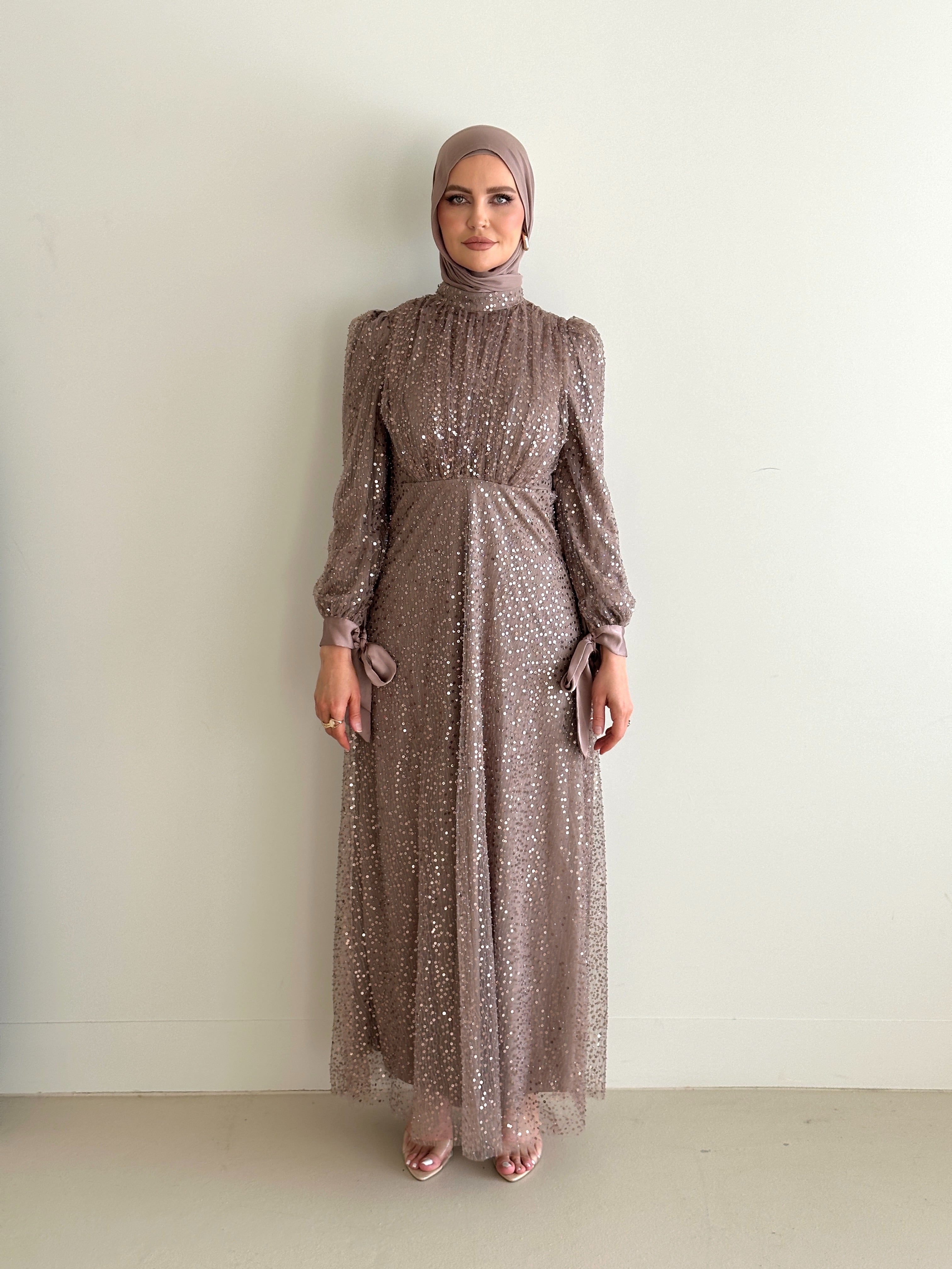 JANA FORMAL DRESS- MOCHA