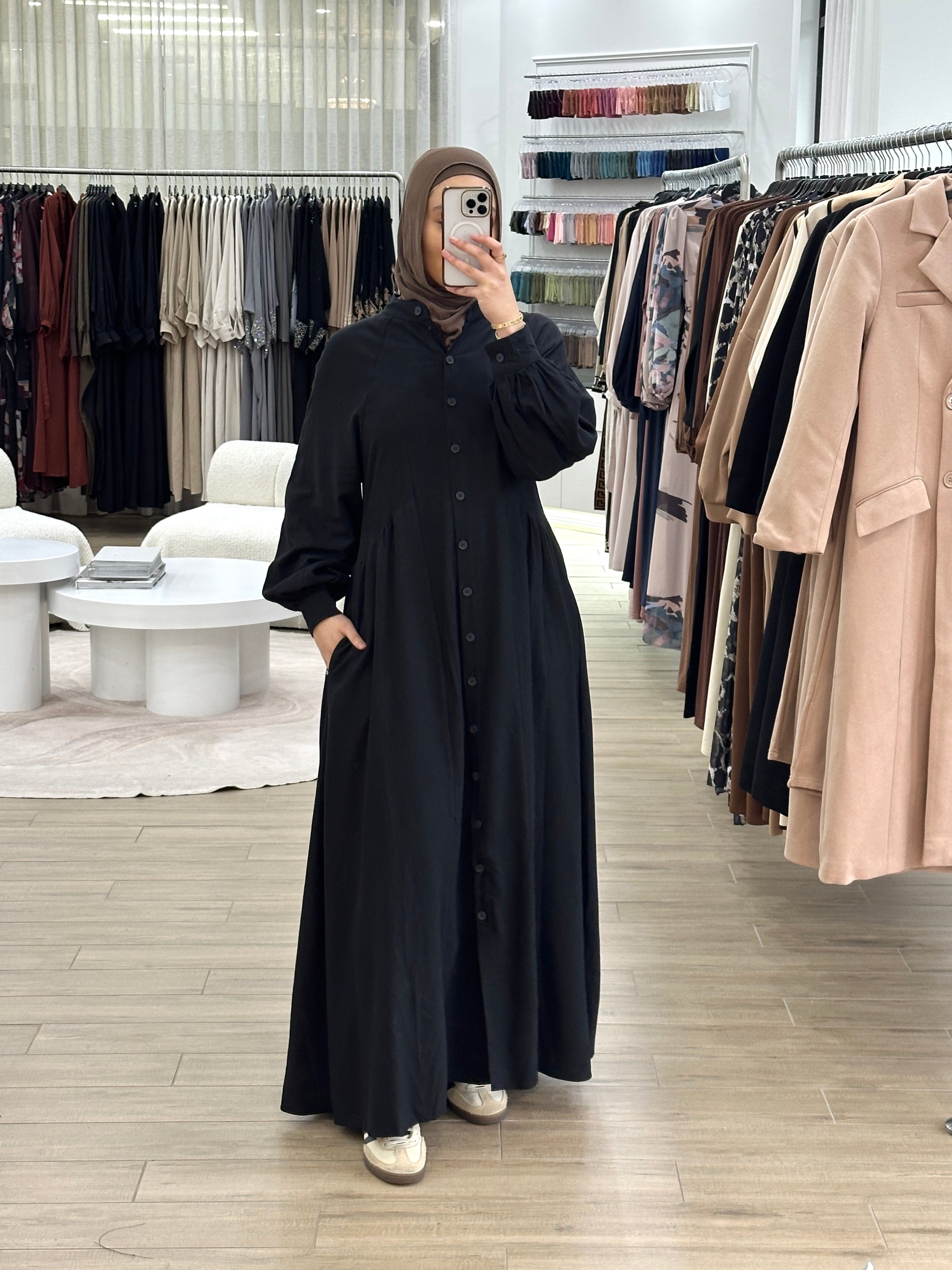 AQILLA BUTTON DRESS