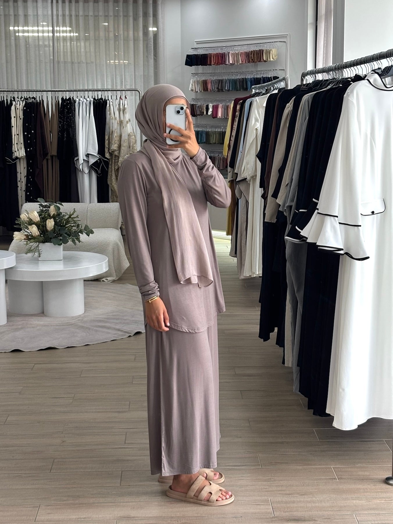 women's long modest basic pant made of lightweight, breathable and stretchy fabric for everyday wear or loungewear. 