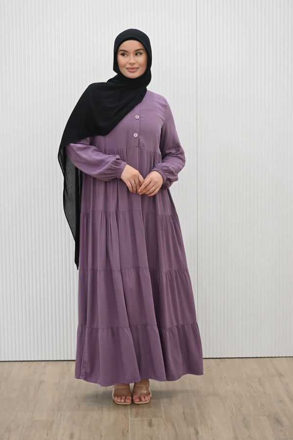 COTTON DRESS-PURPLE