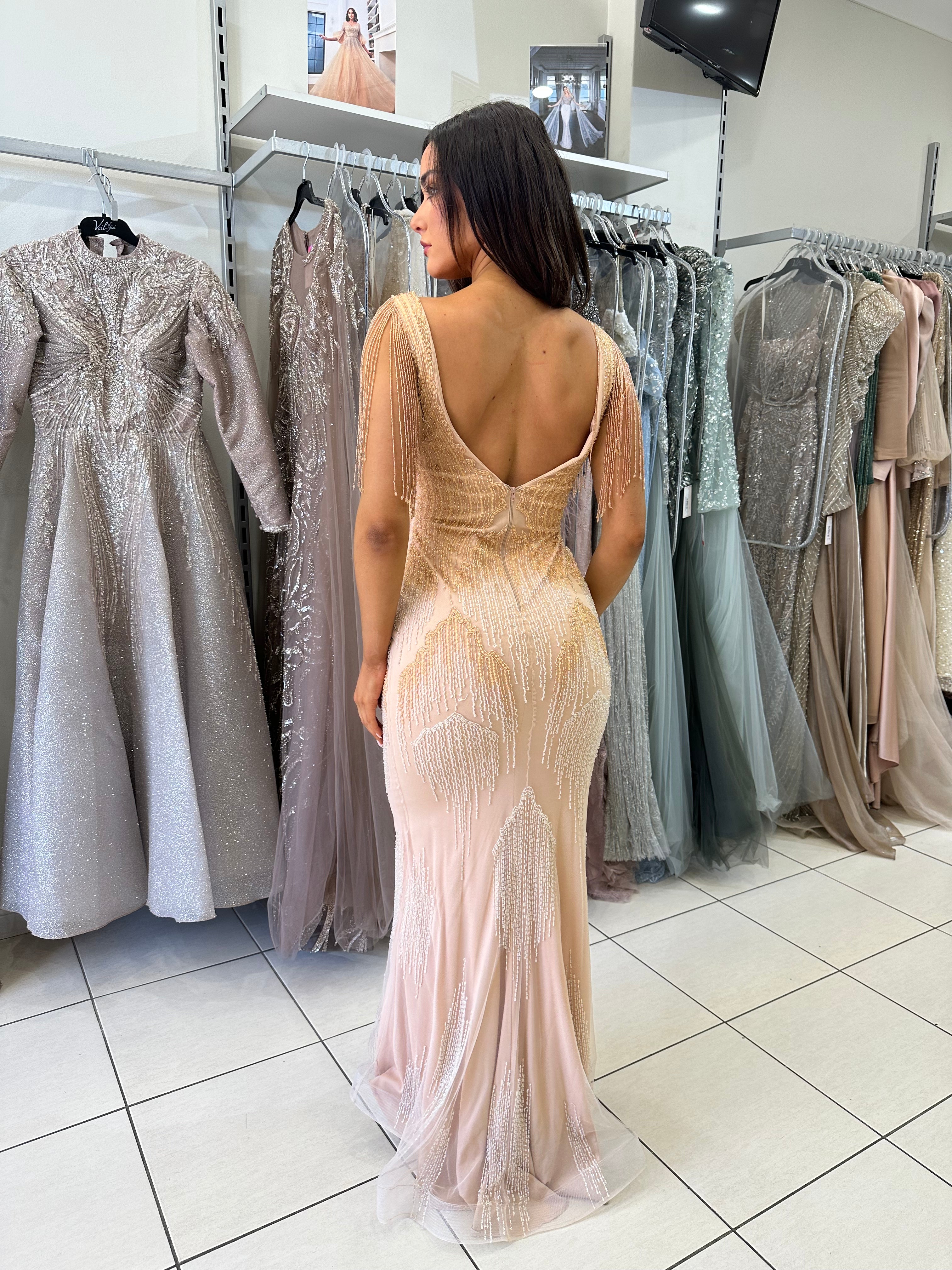 TINAHOLY PEACH HIRE GOWN