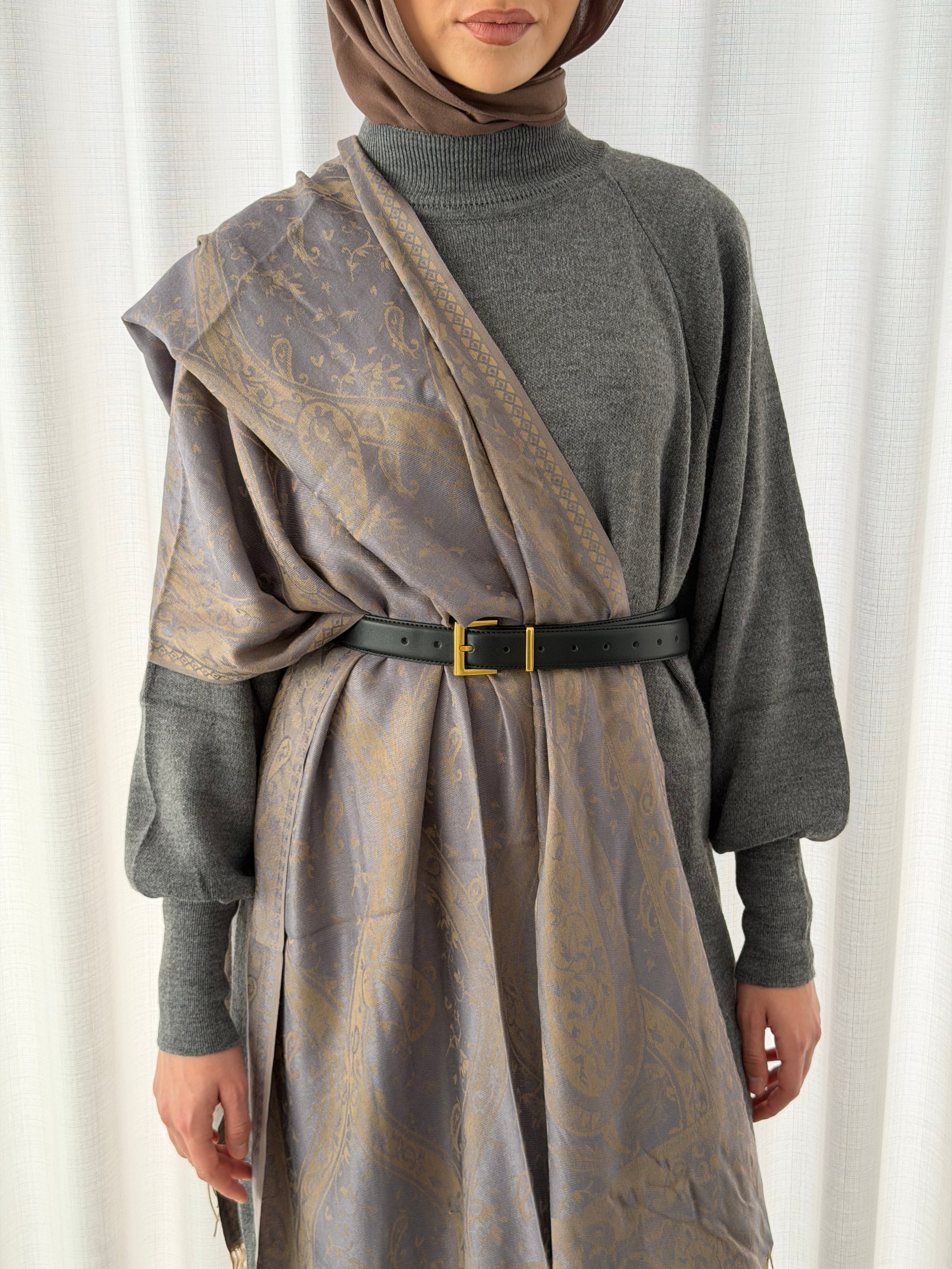 CRAFTED PASHMINA- INDIGO