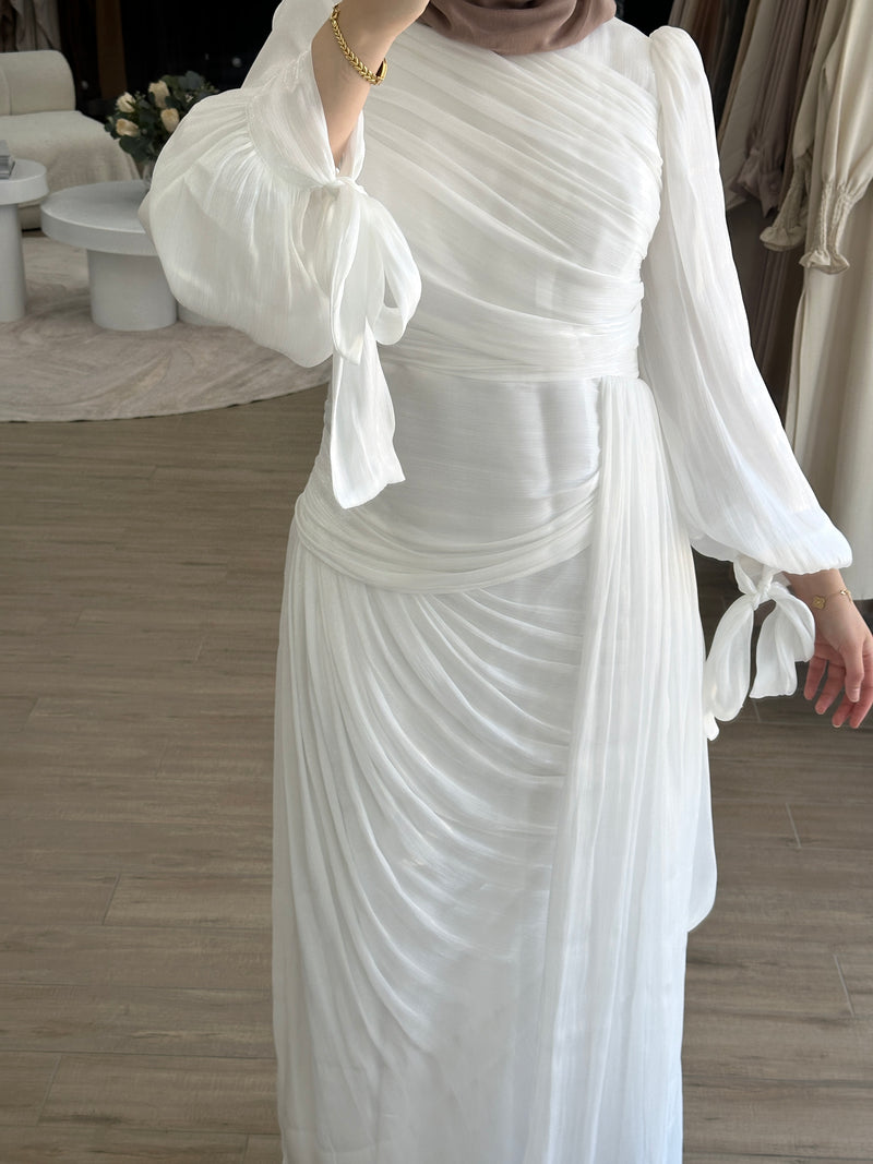 LAYAN FORMAL DRESS-WHITE