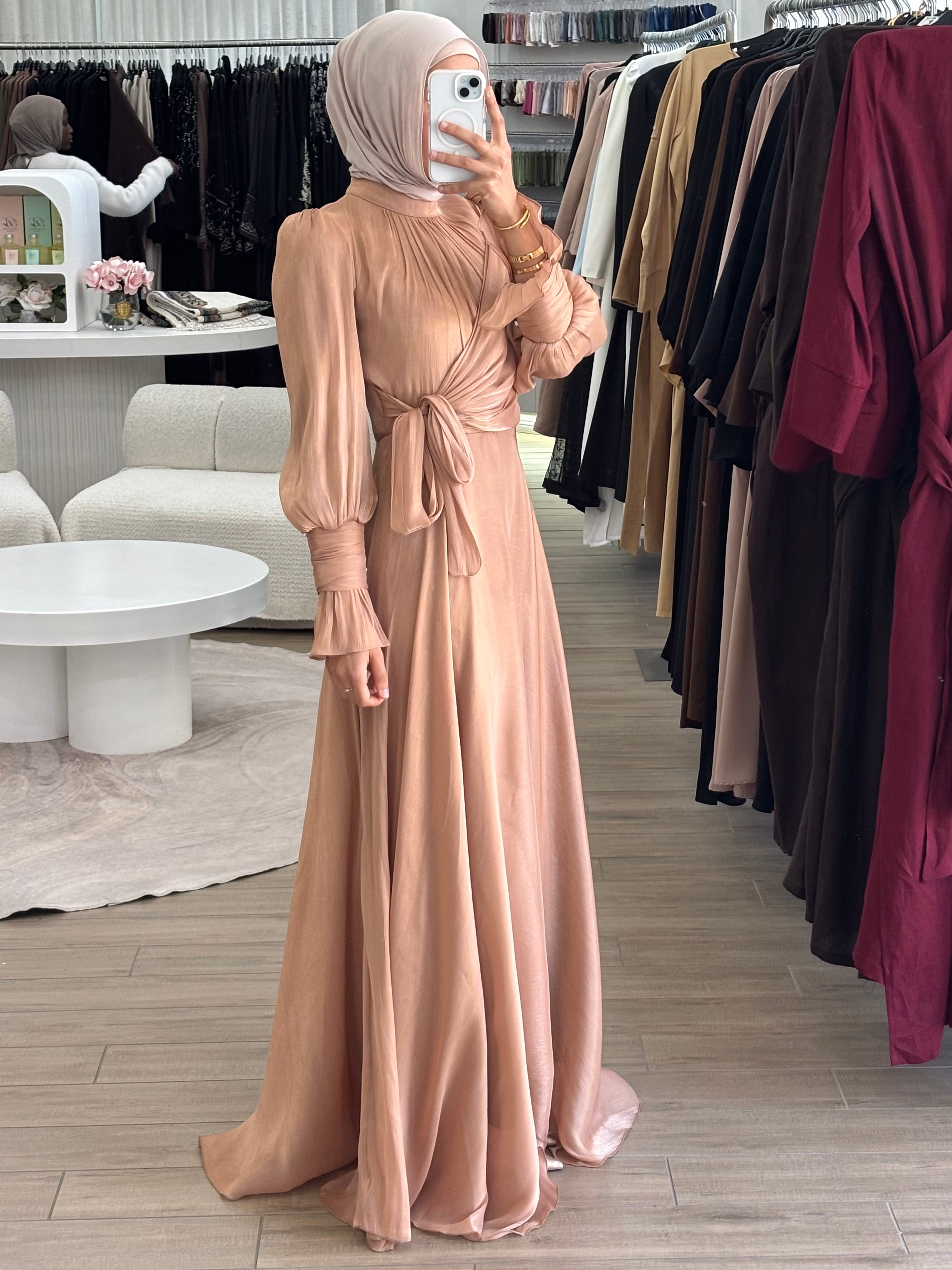 HODA FORMAL DRESS -BRONZE
