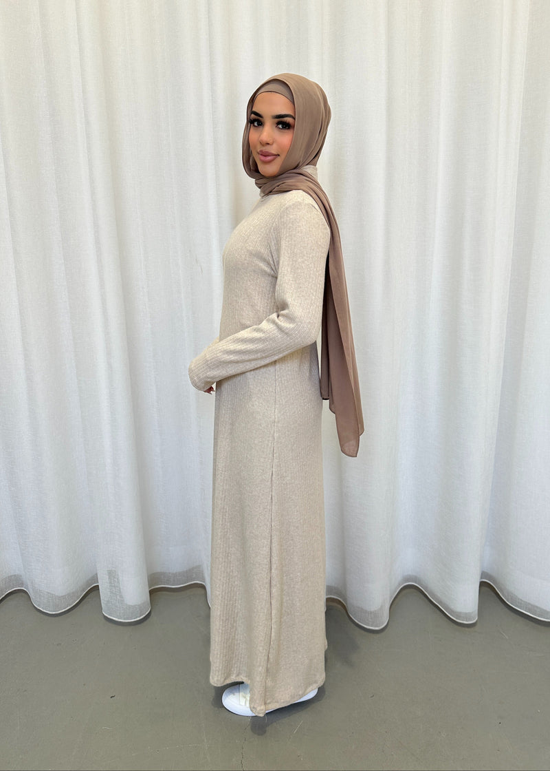 RIBBED KNIT DRESS