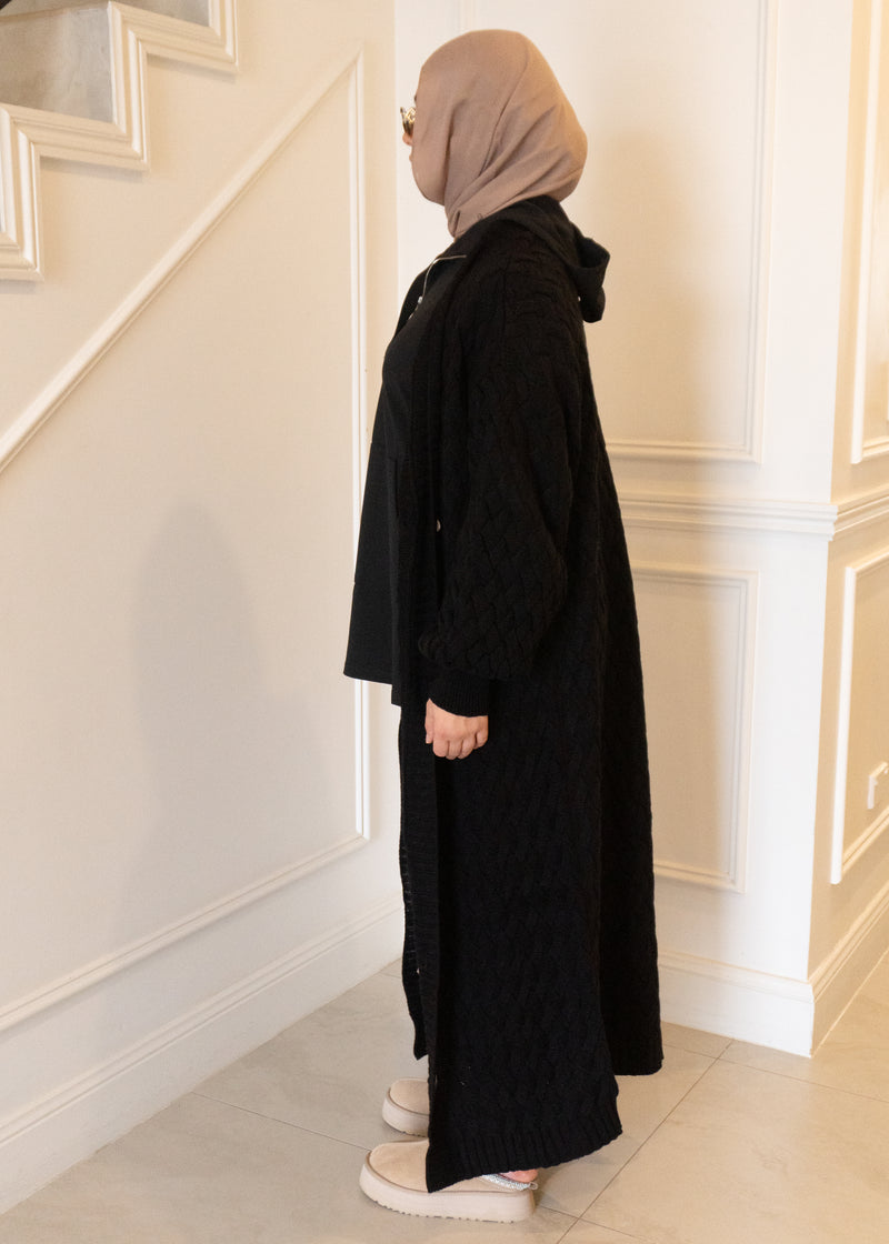 SAFAA CABLE STITCH CARDIGAN