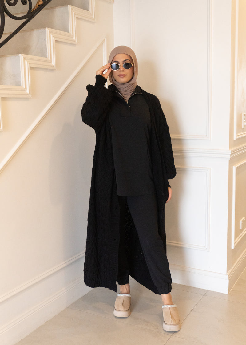 SAFAA CABLE STITCH CARDIGAN