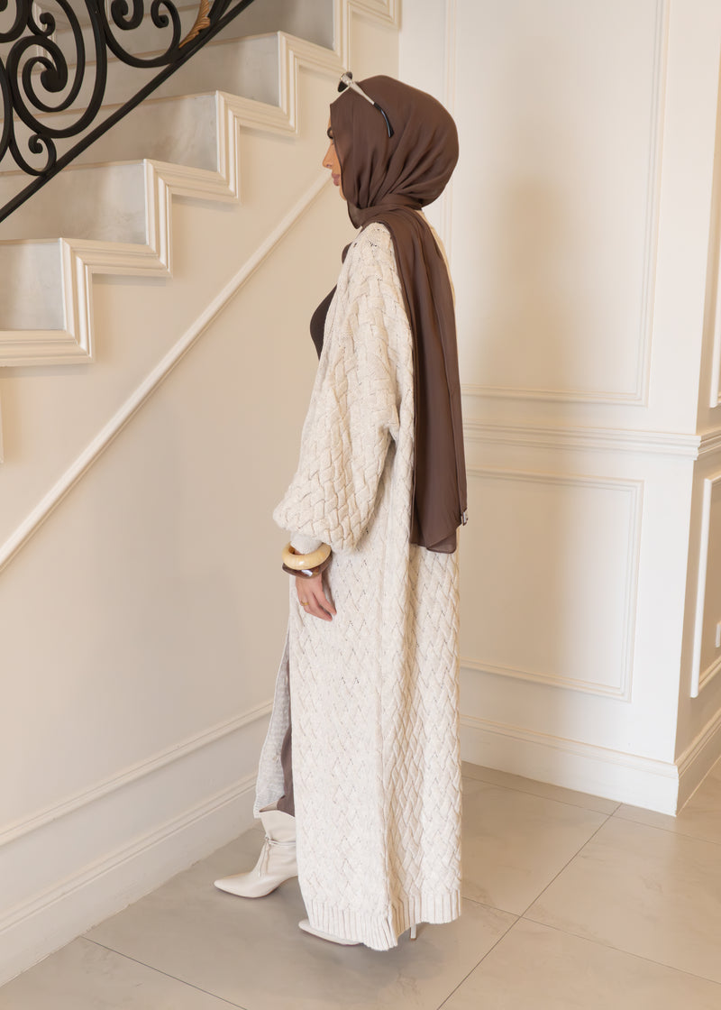 SAFAA CABLE STITCH CARDIGAN