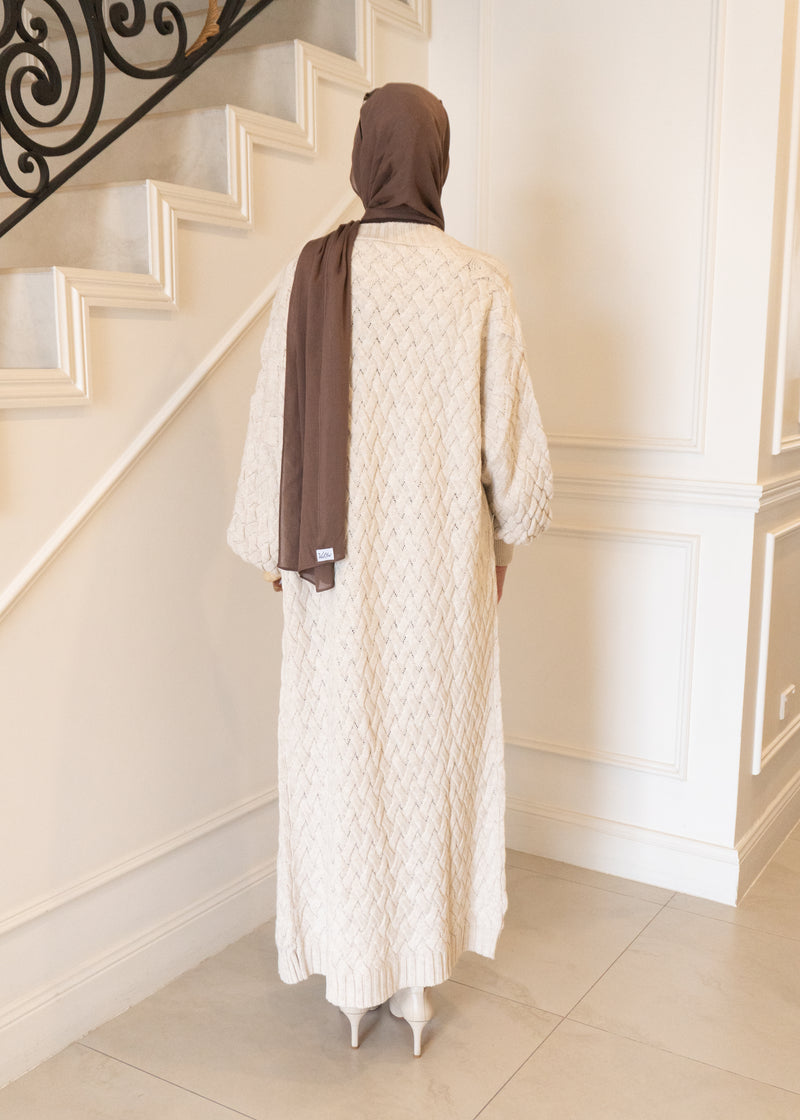 SAFAA CABLE STITCH CARDIGAN