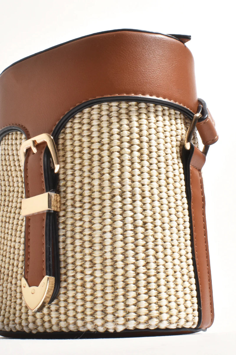 ROSA BASKET BAG- TAN