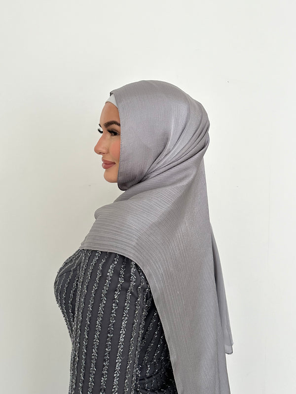 SHIMMER HIJAB- SILVER