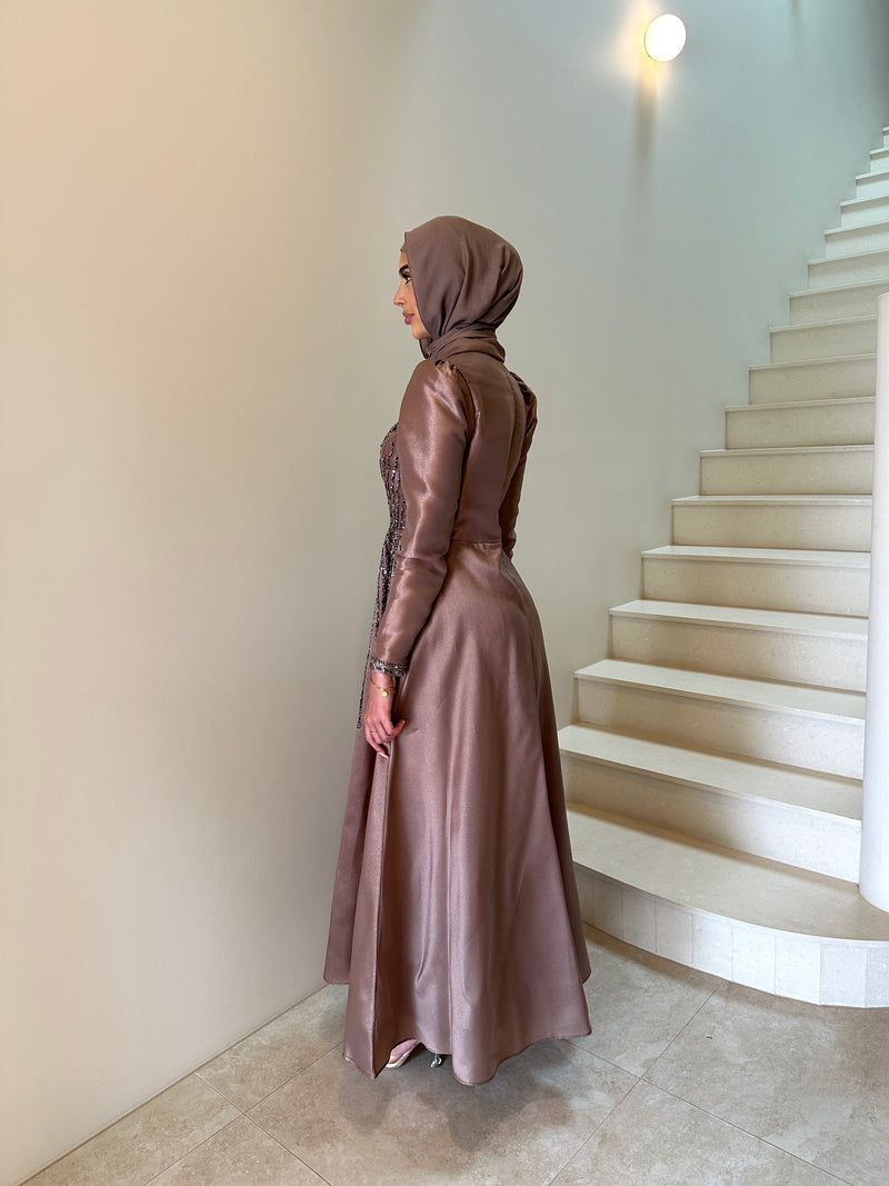 SHAIMA FORMAL DRESS- MAUVE