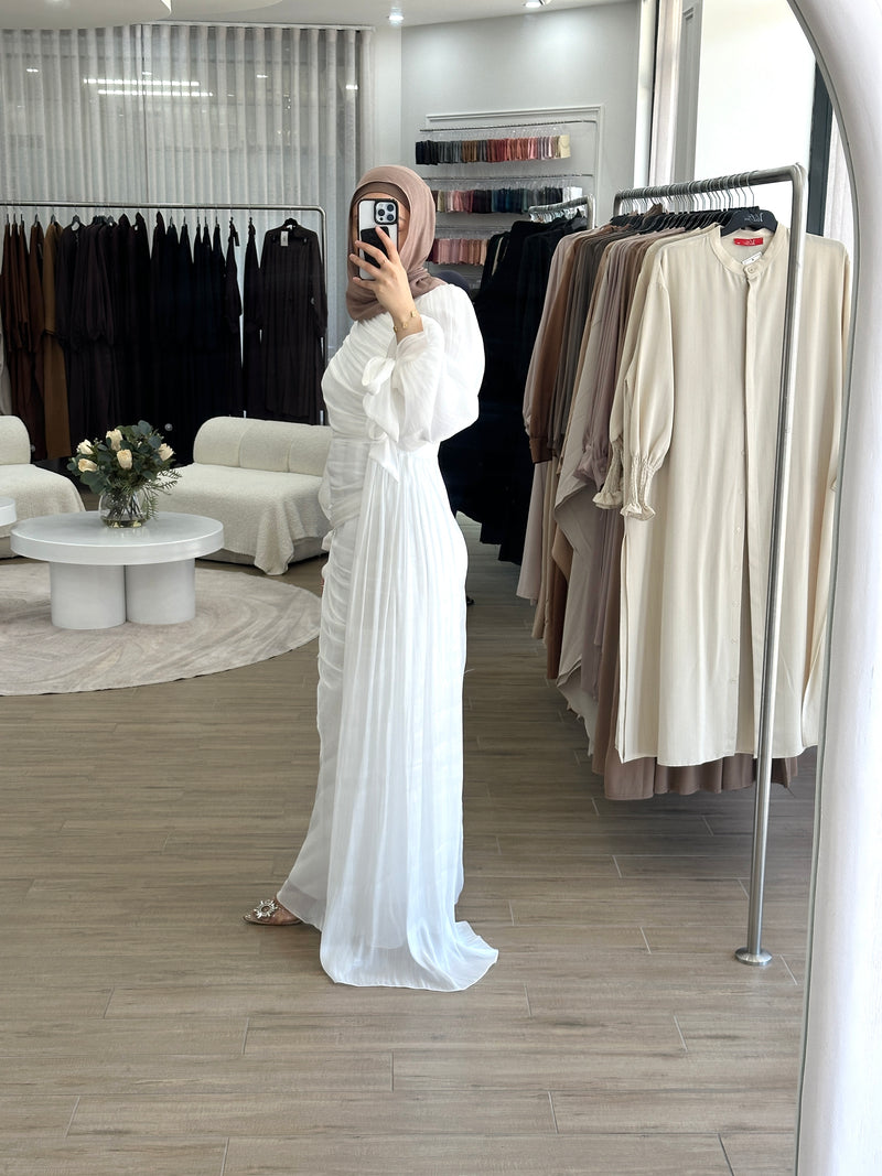 LAYAN FORMAL DRESS-WHITE