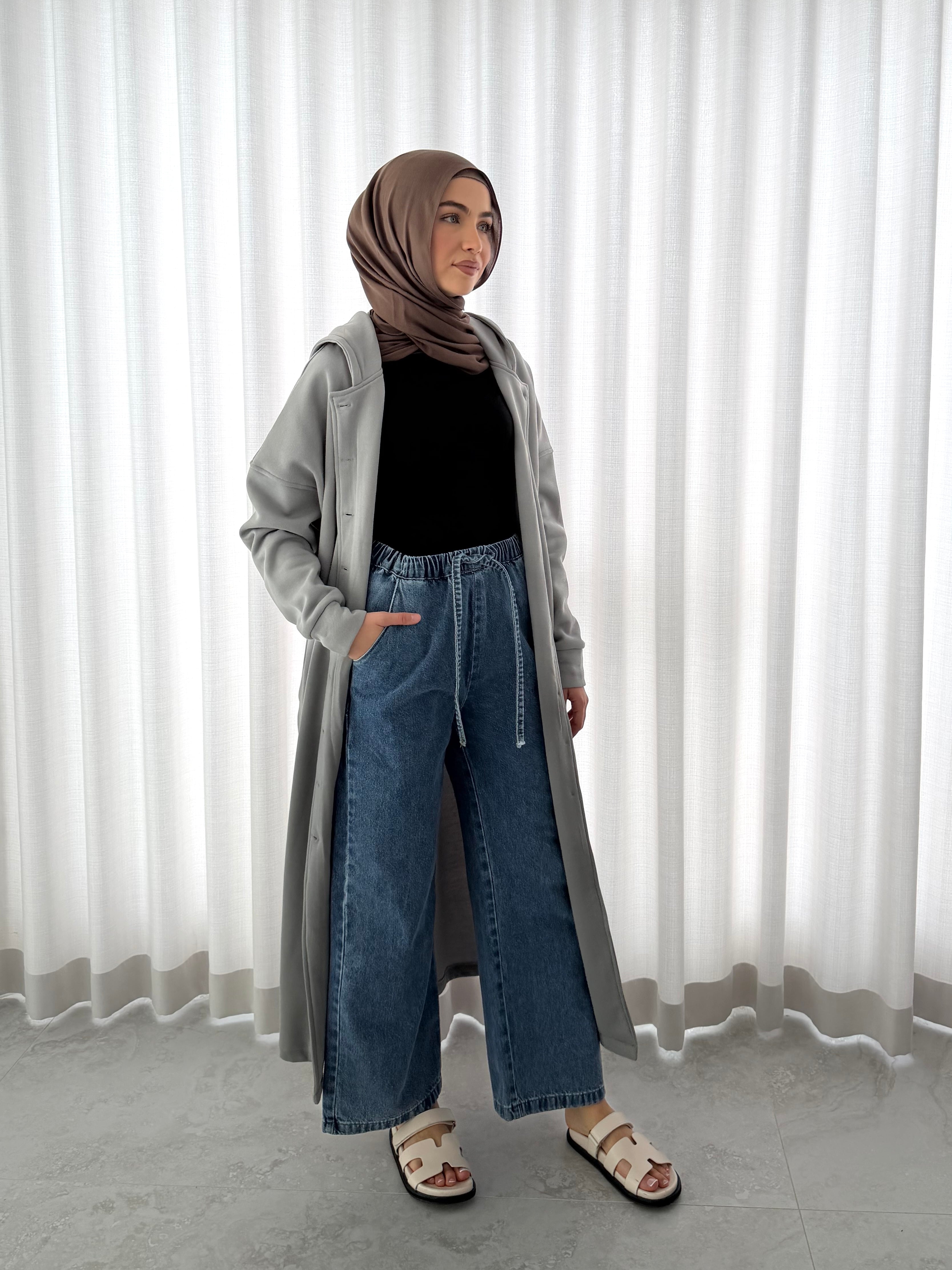 FLOOR LENGTH HOODED JACKET