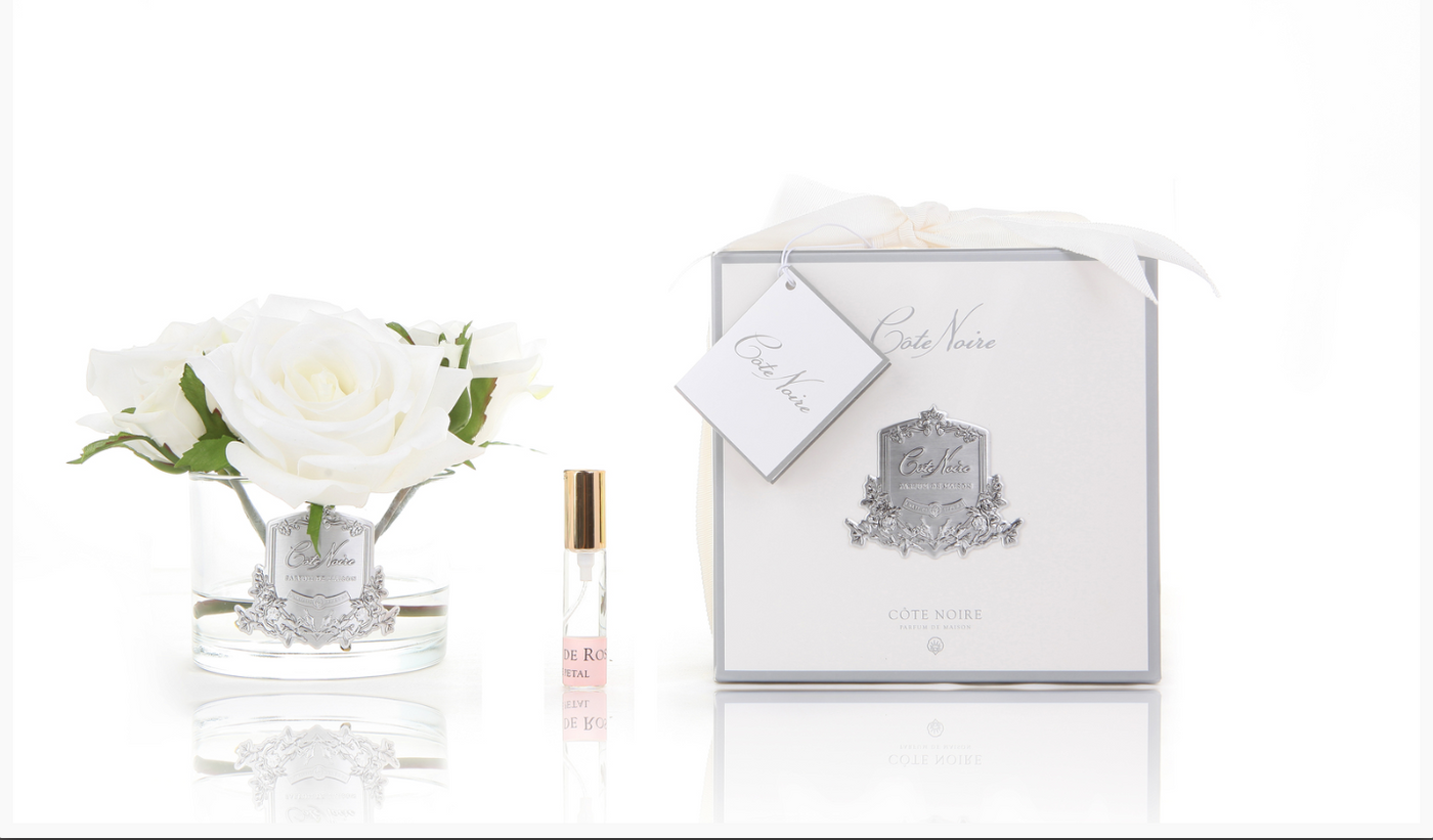 COTE NOIRE PERFUMED NATURAL TOUCH 5 ROSES - CLEAR - IVORY WHITE