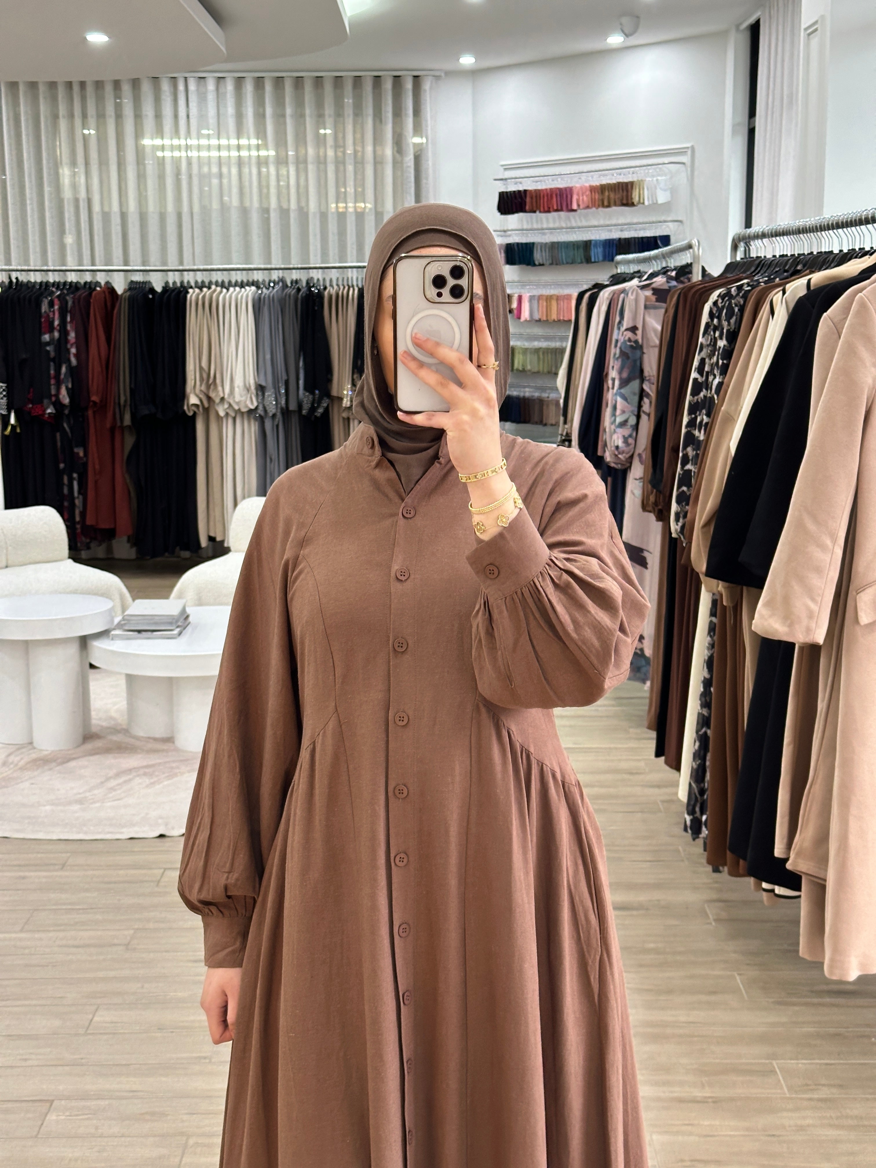 AQILLA BUTTON DRESS