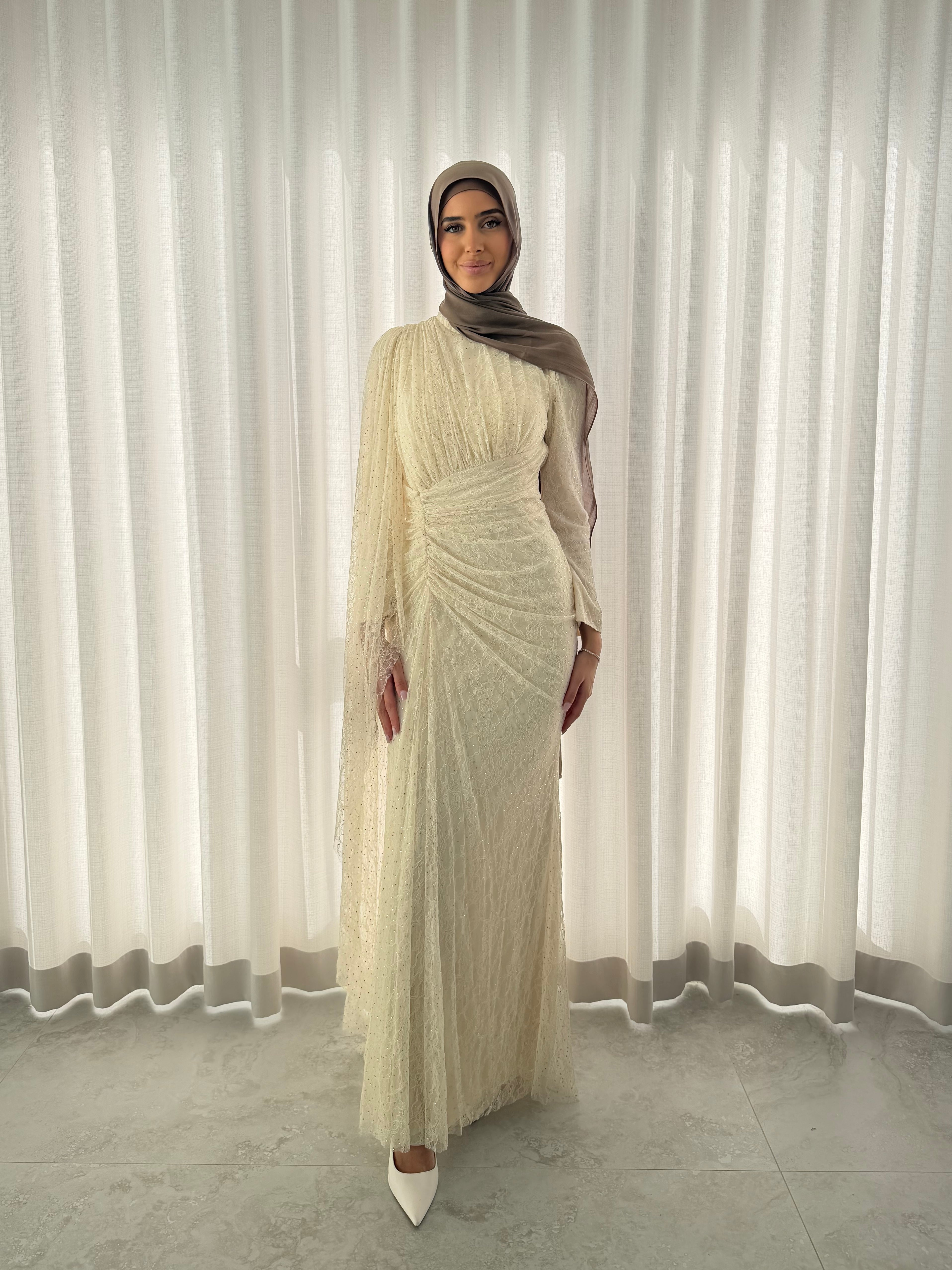 LACE ROYALE FORMAL DRESS-IVORY