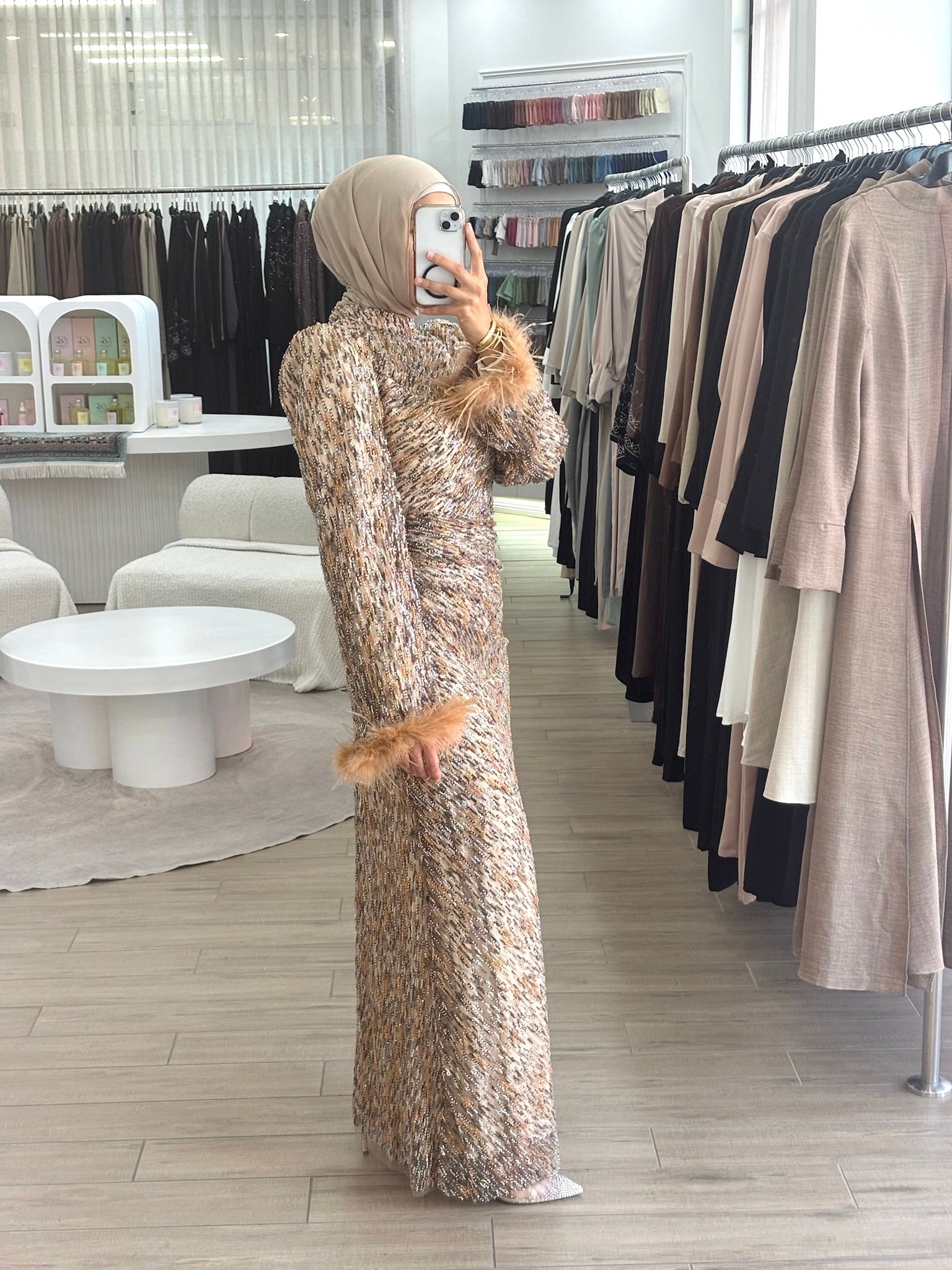 SIMA SEQUINS DRESS - BRONZE