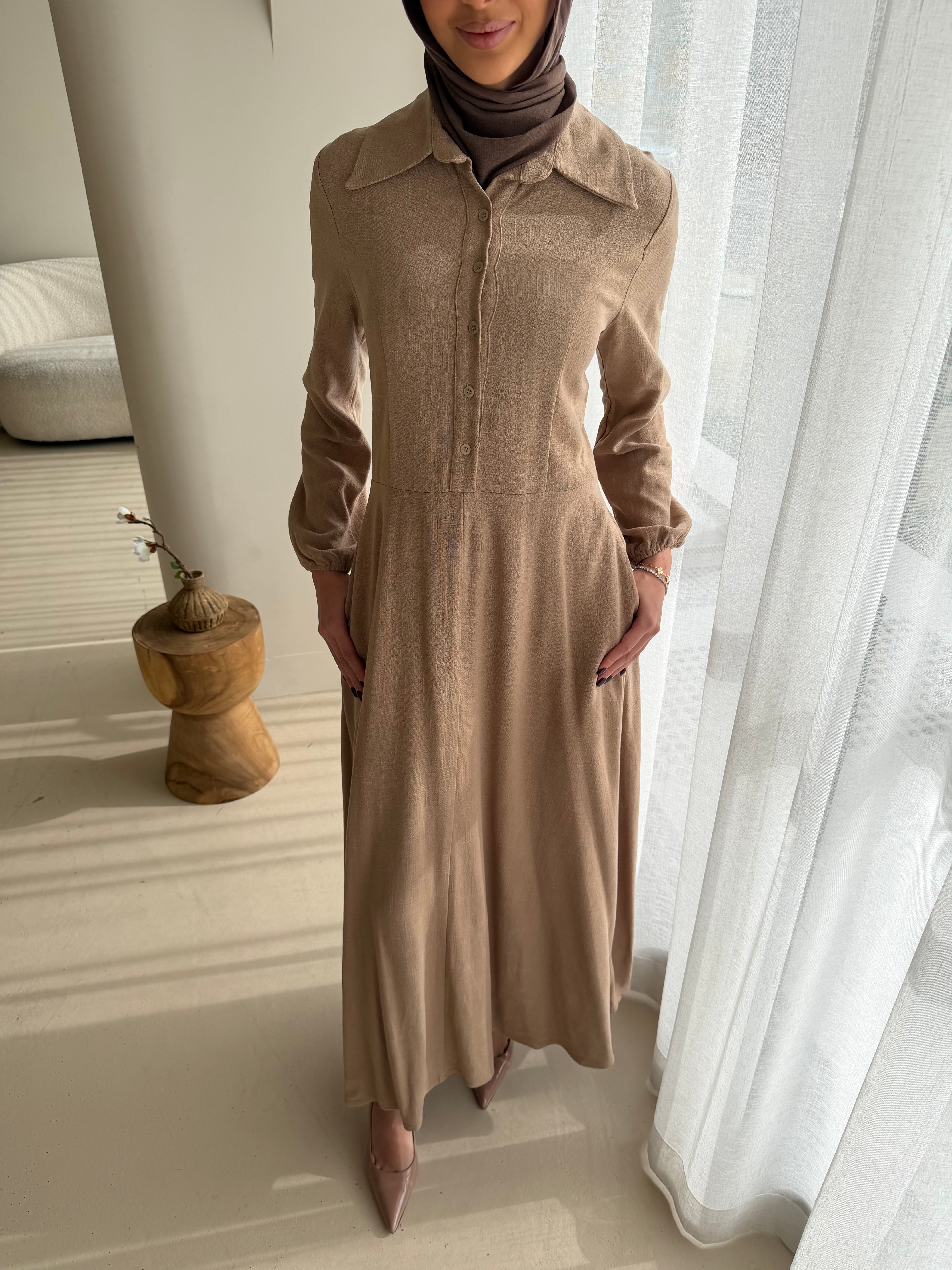 YASMINA LINEN DRESS