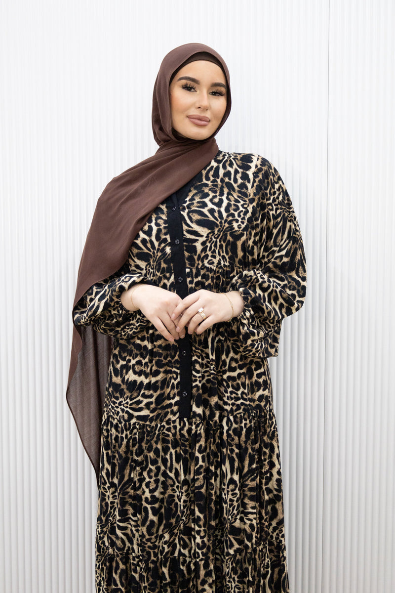 LEOPARD COTTON DRESS