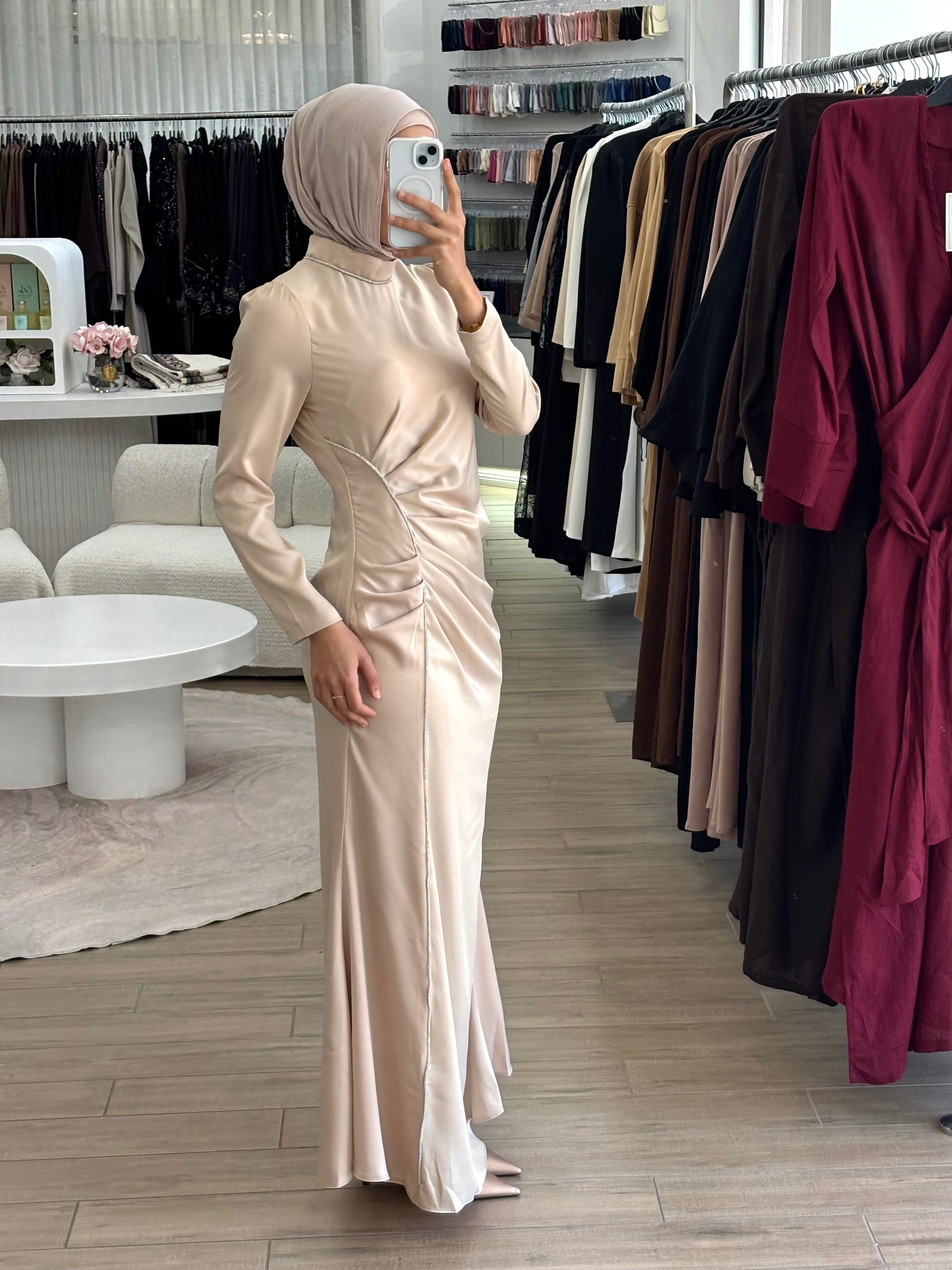 OLA FORMAL DRESS- CREAM