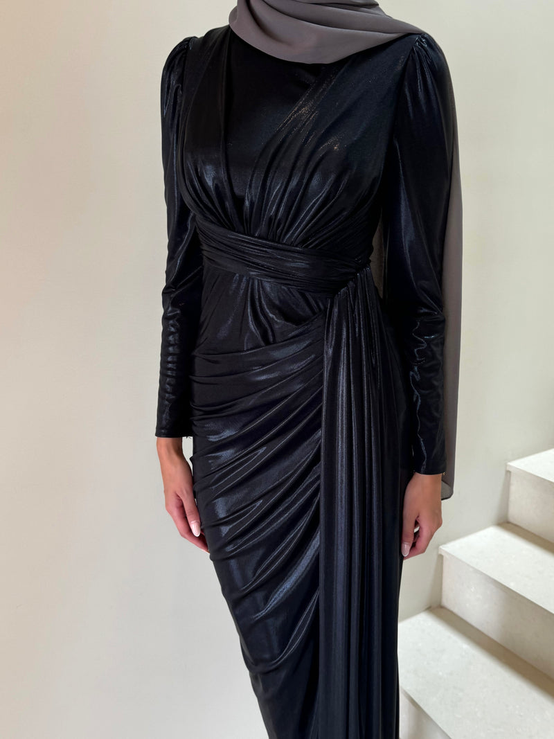 LINA METALLIC FORMAL DRESS