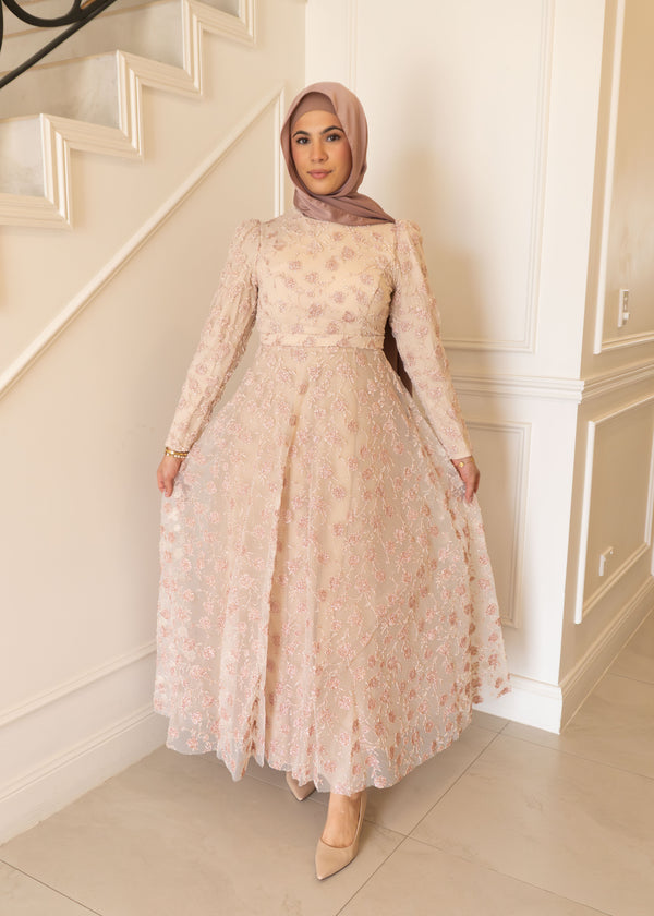 ALISHA FORMAL DRESS- ROSE GOLD