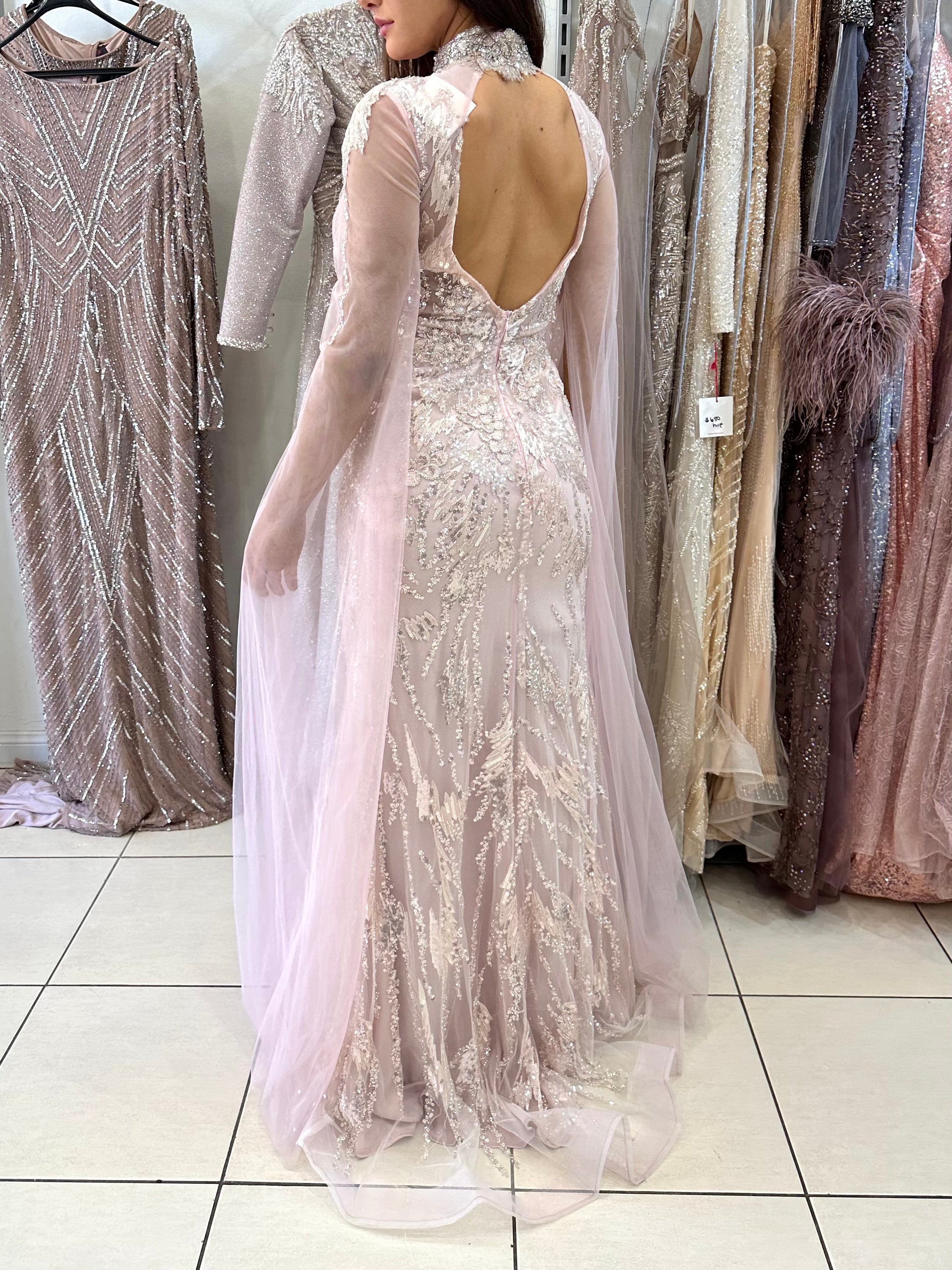 SKYE PINK BEADED DRESS